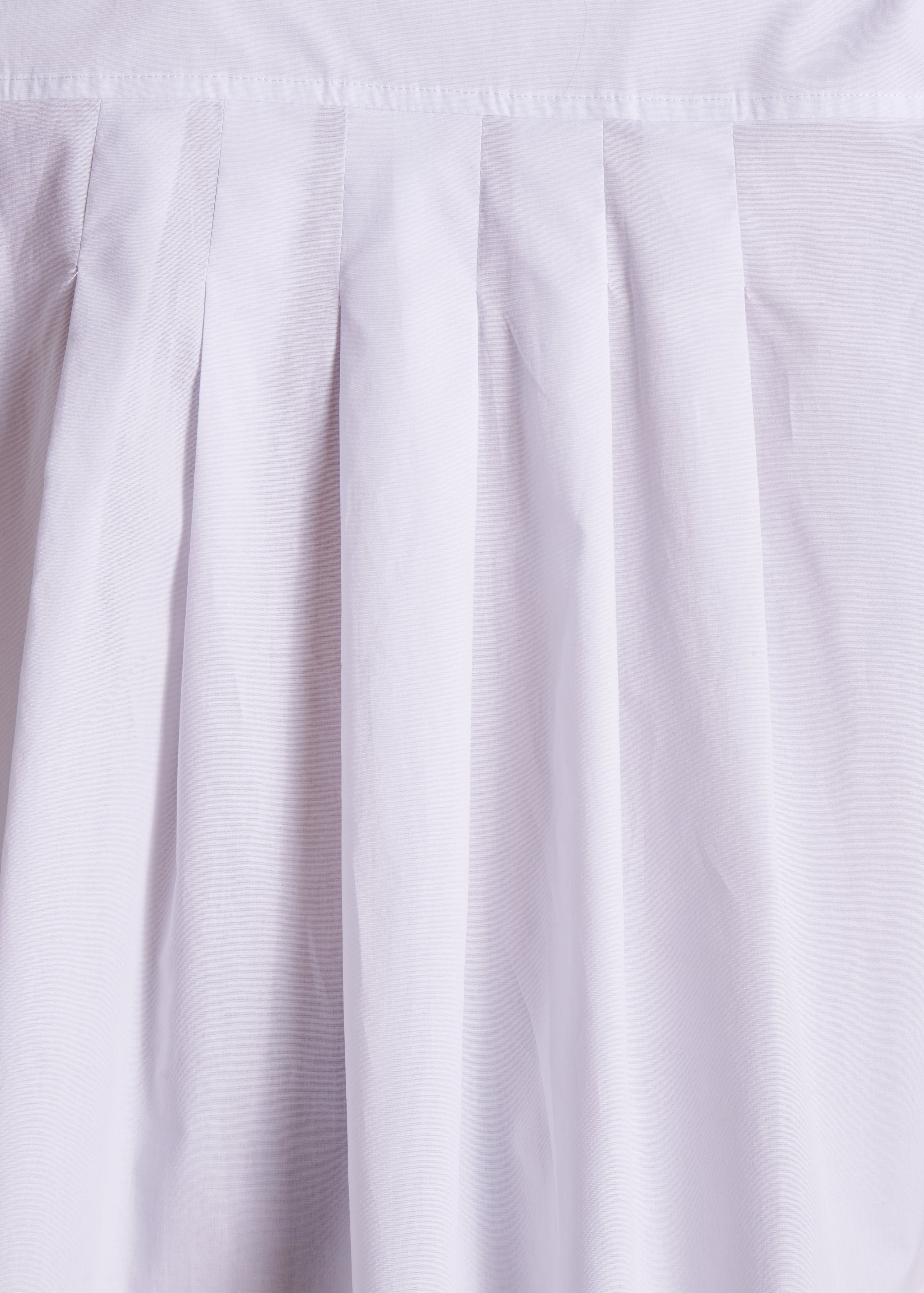 Chemise blanche courte en popeline de coton