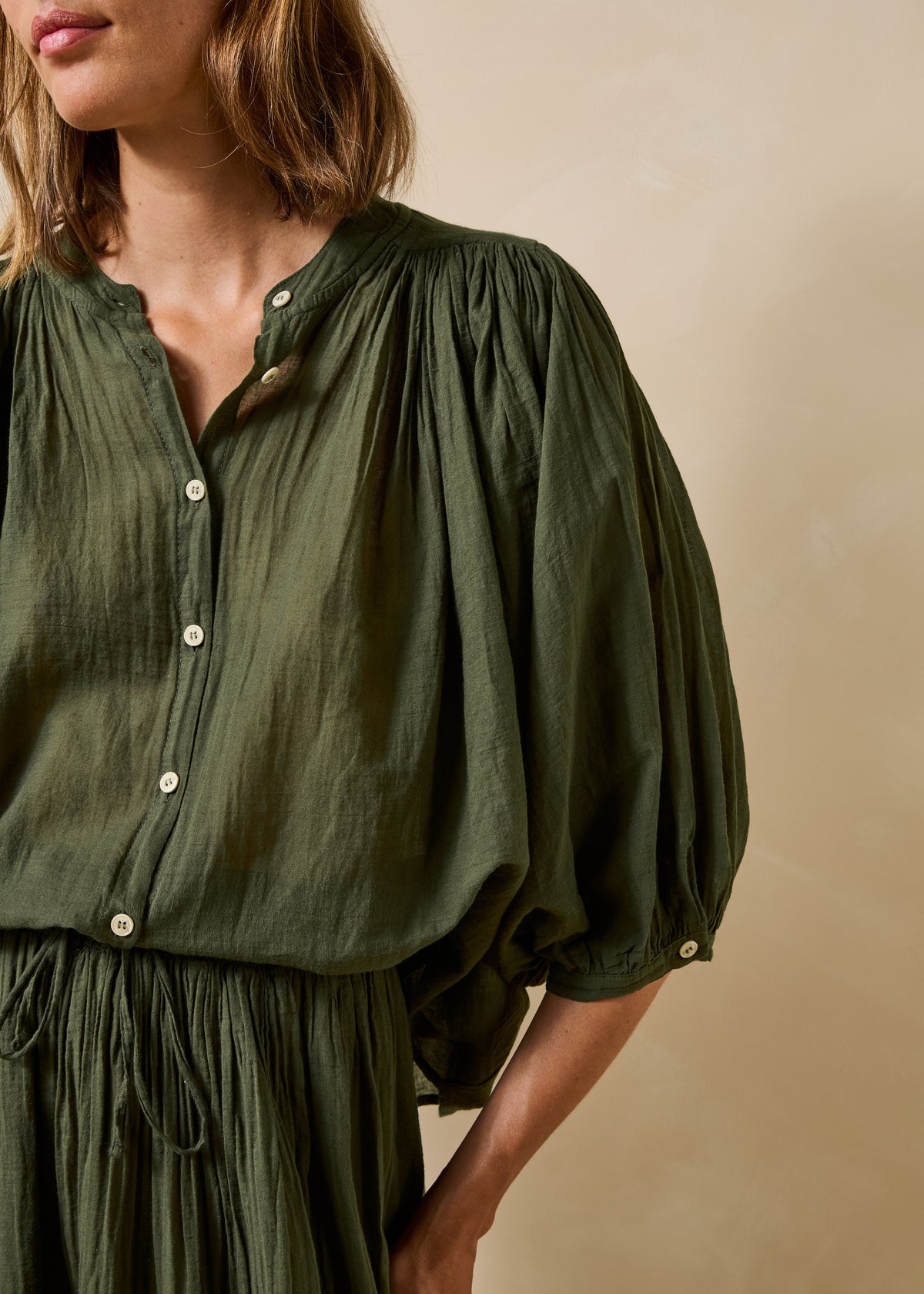 Camicia kaki - Douwina