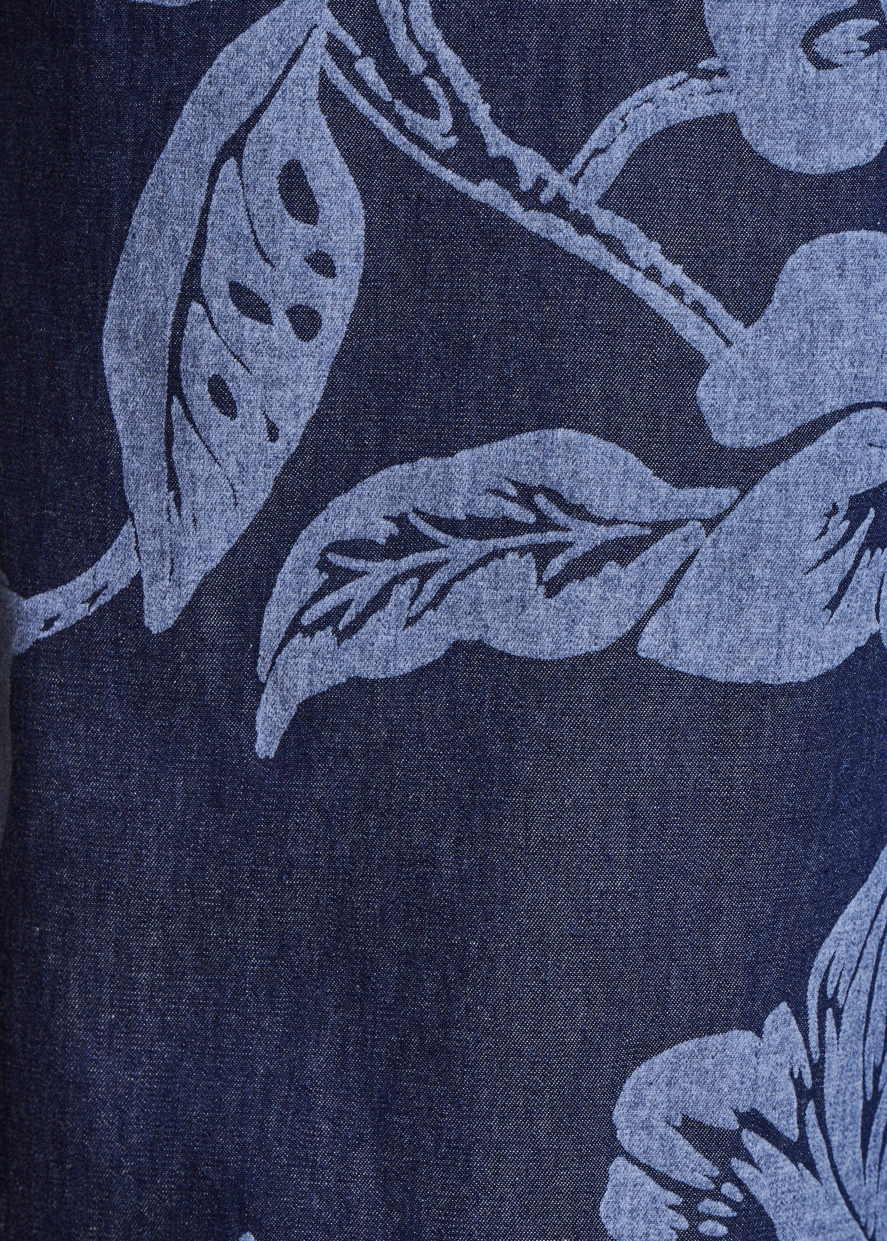 Combinaison ample à bretelles bleue fleurie