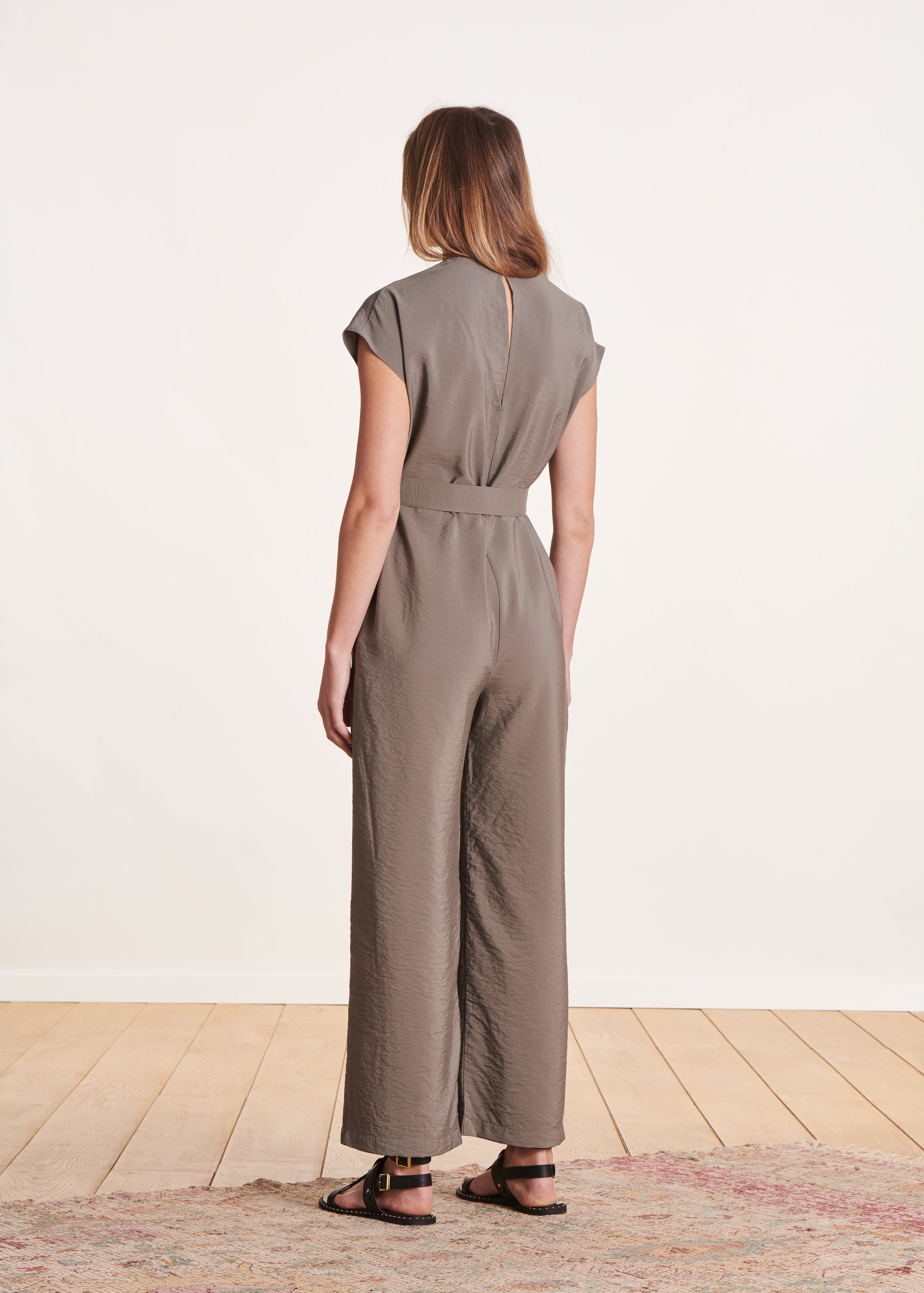 Combinaison pantalon kaki unie