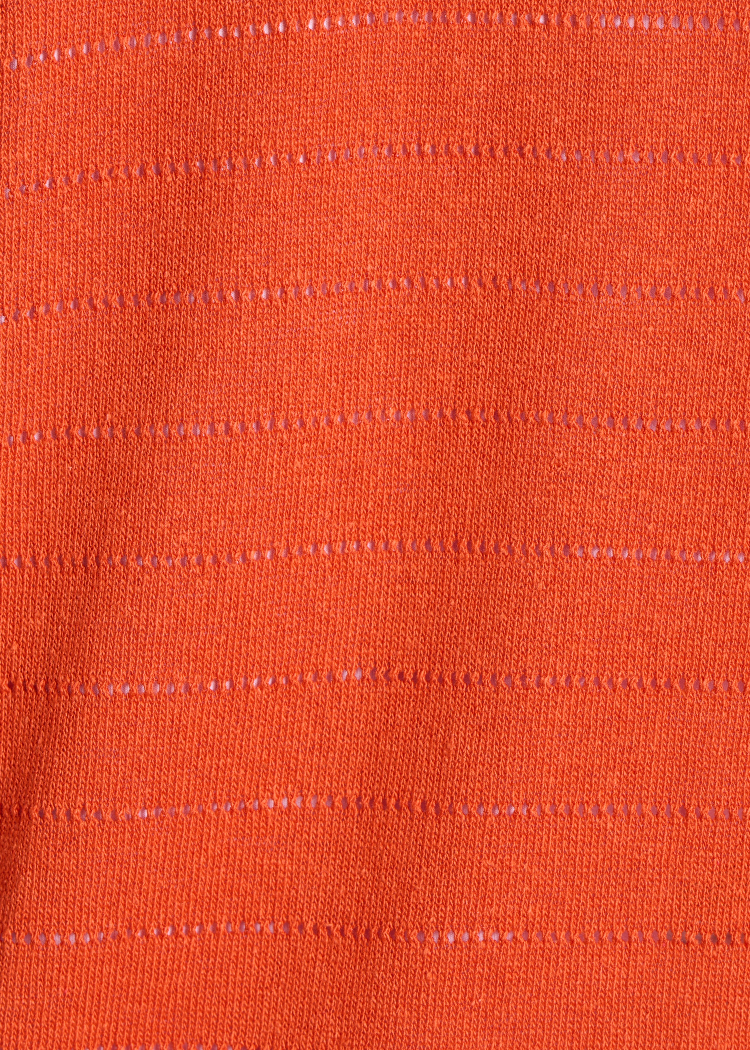 Lightweight openwork orange vest with short sleeves