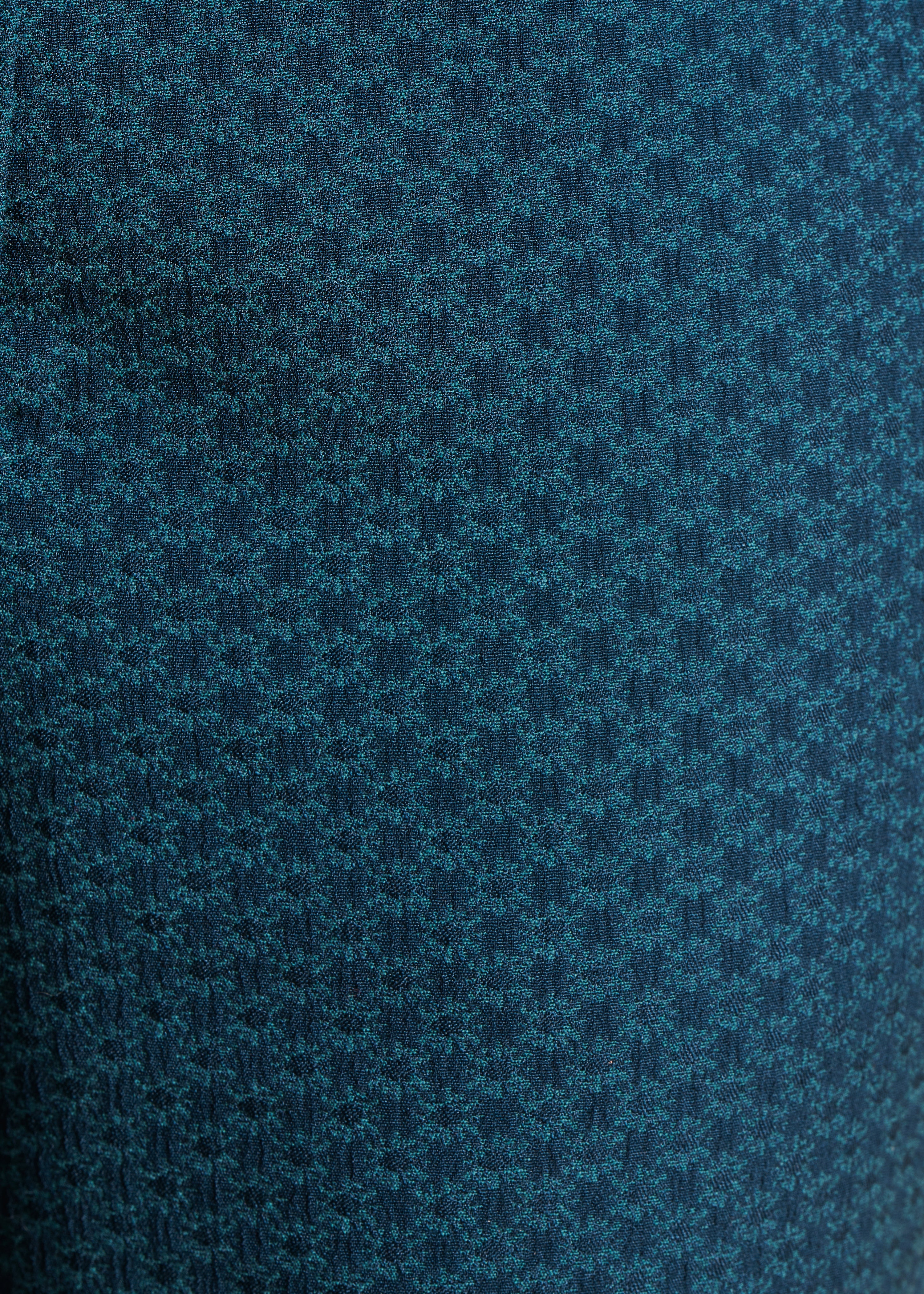 Pantalon 7/8ème en jacquard bleu pétrole
