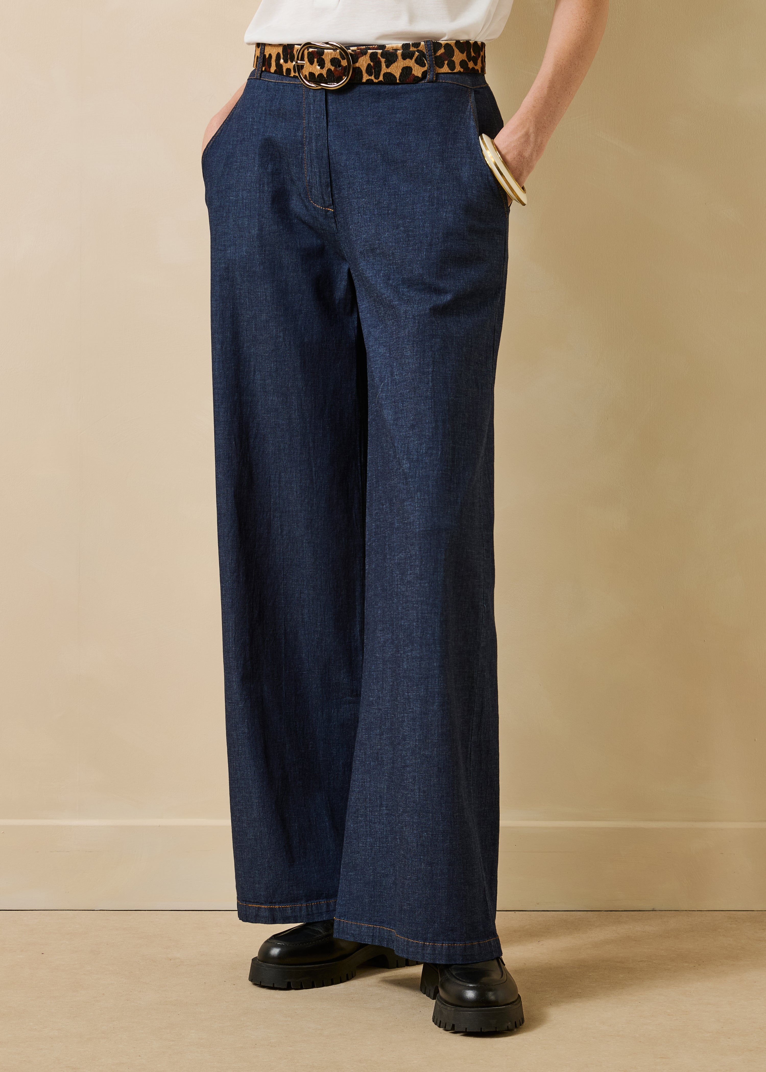Pantalon bleu brut