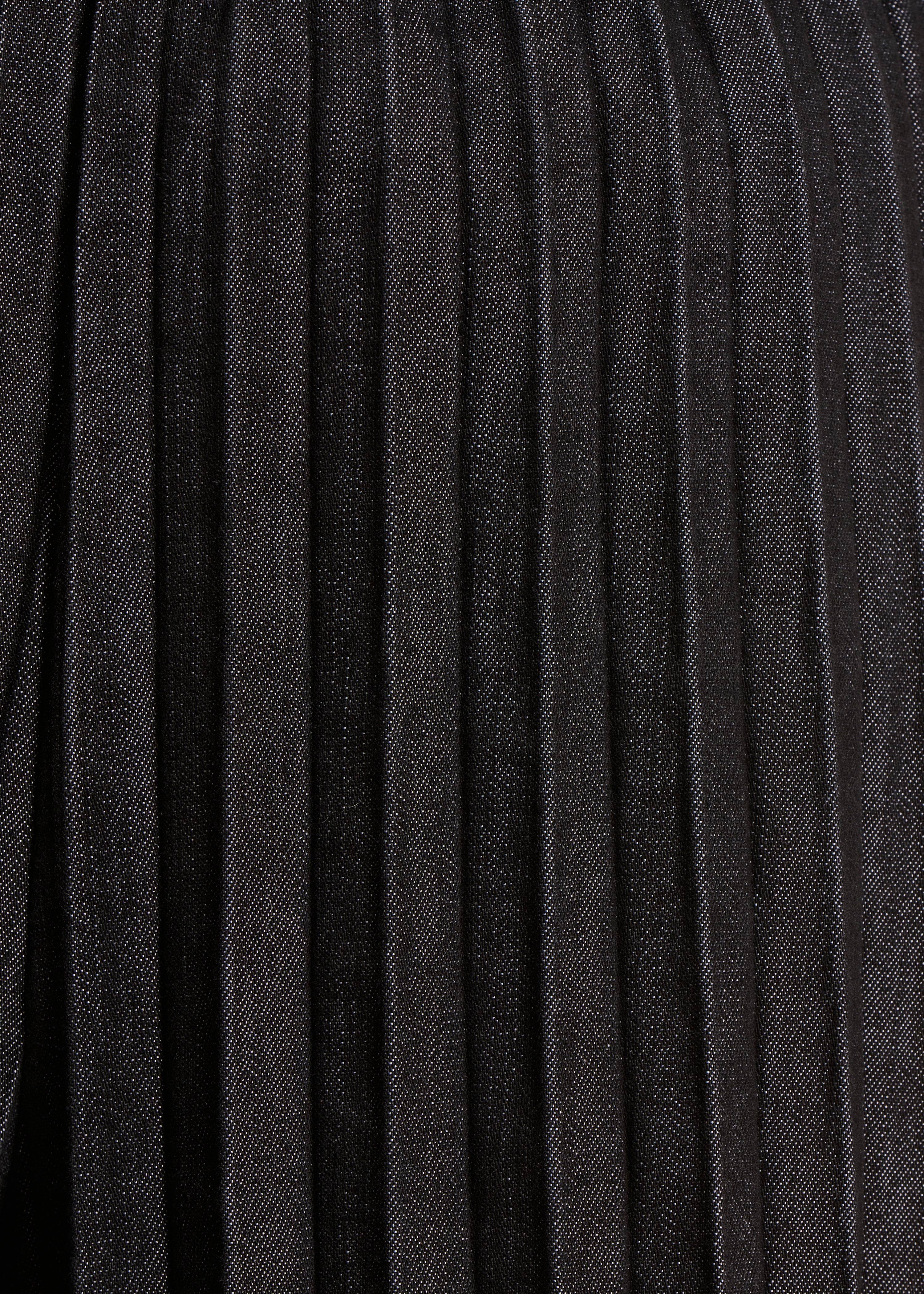 Schwarze Jeans-Culotte mit elastischem Bund