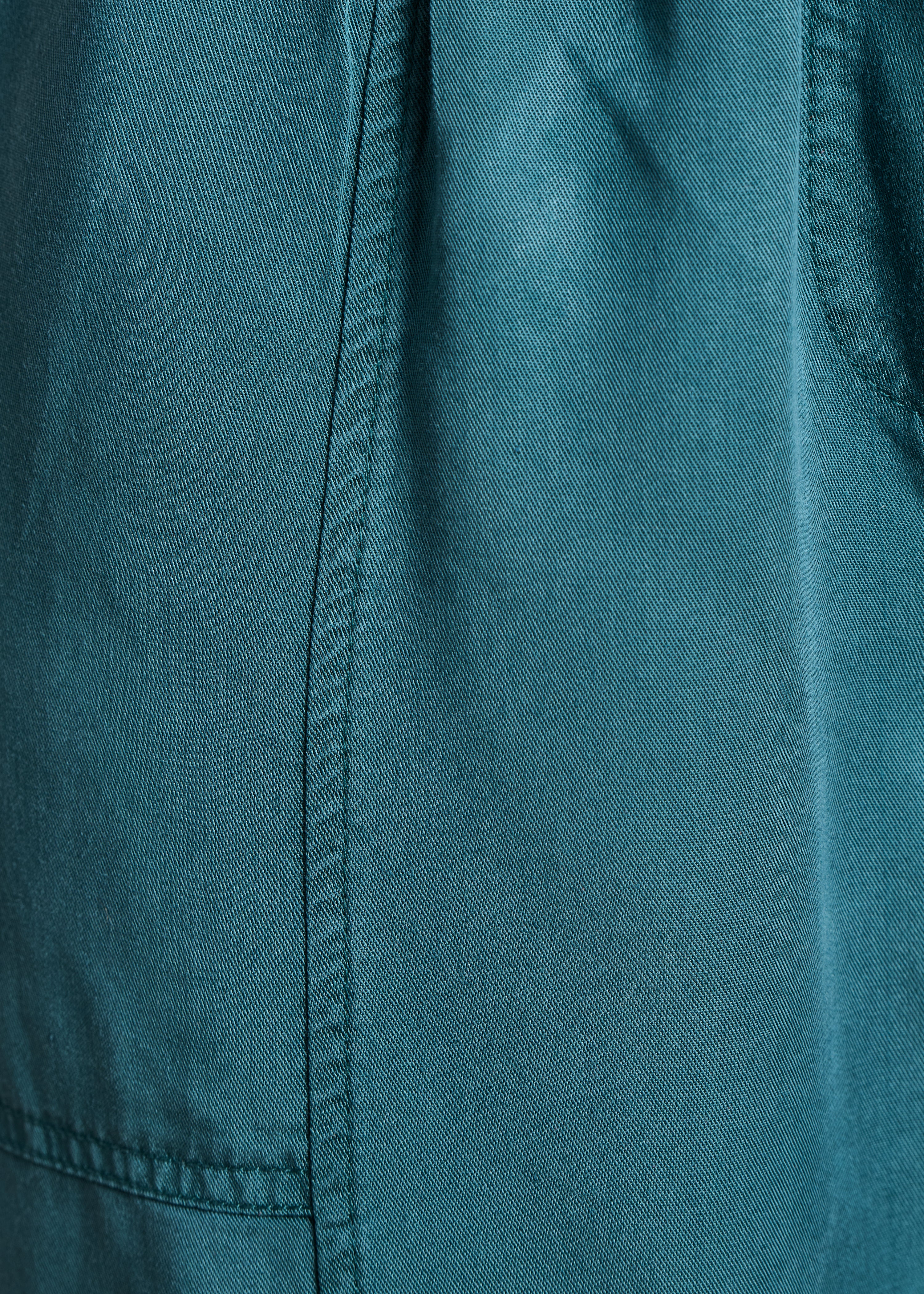 Petrol blue flowing trousers in lyocell with elasticated waist
