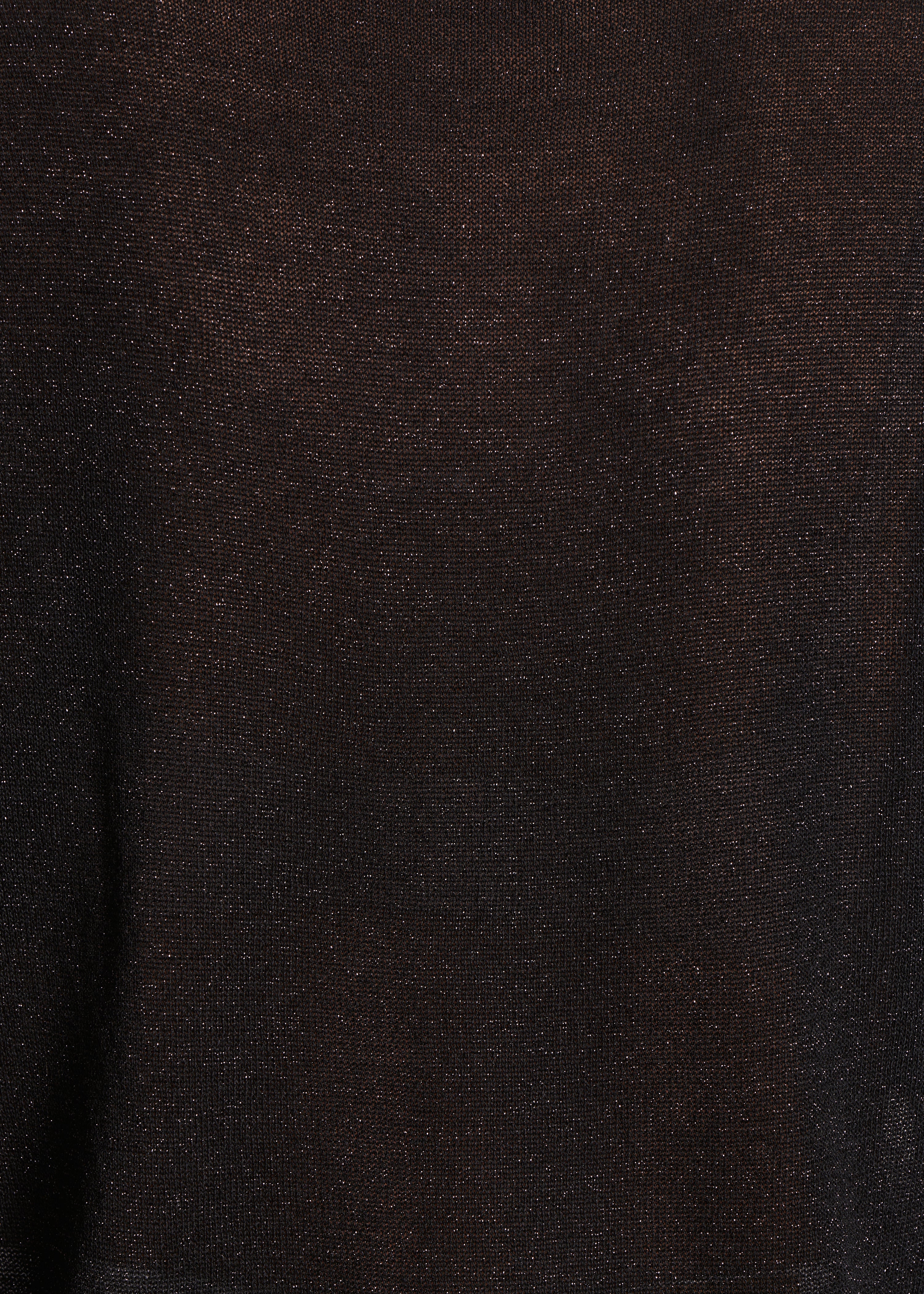 Einfarbiger schwarz Oversize-Pullover mit V-Ausschnitt aus irisierender Maschenware