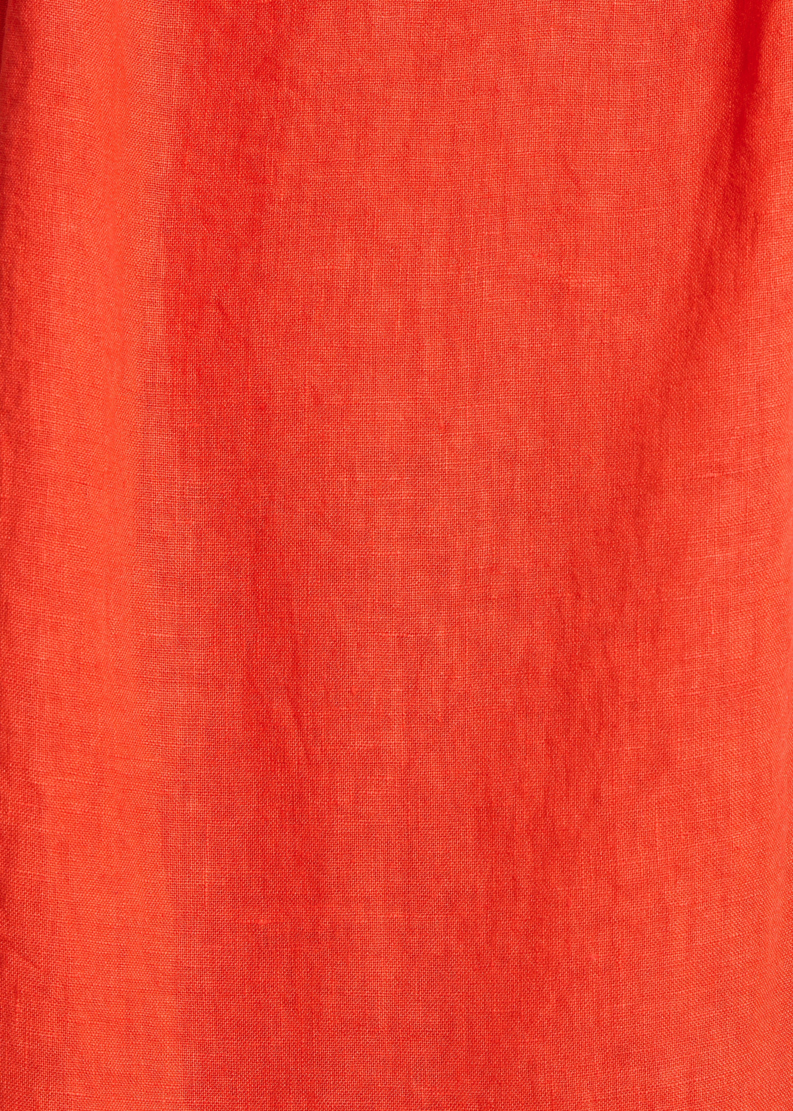 Robe longue ample en lin manches courtes