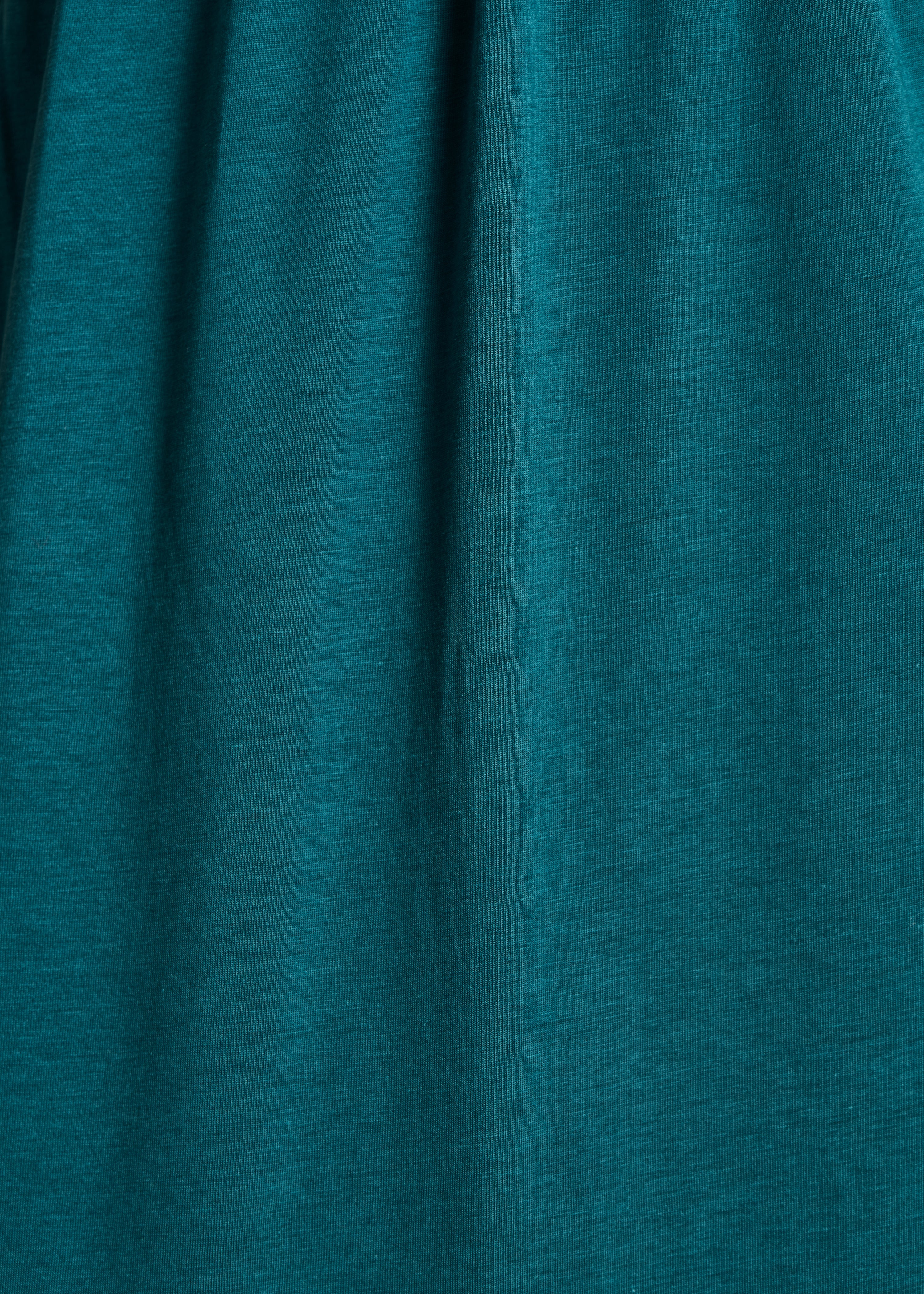 Fließendes Midikleid in Petrolblau mit V-Ausschnitt aus Lyocell