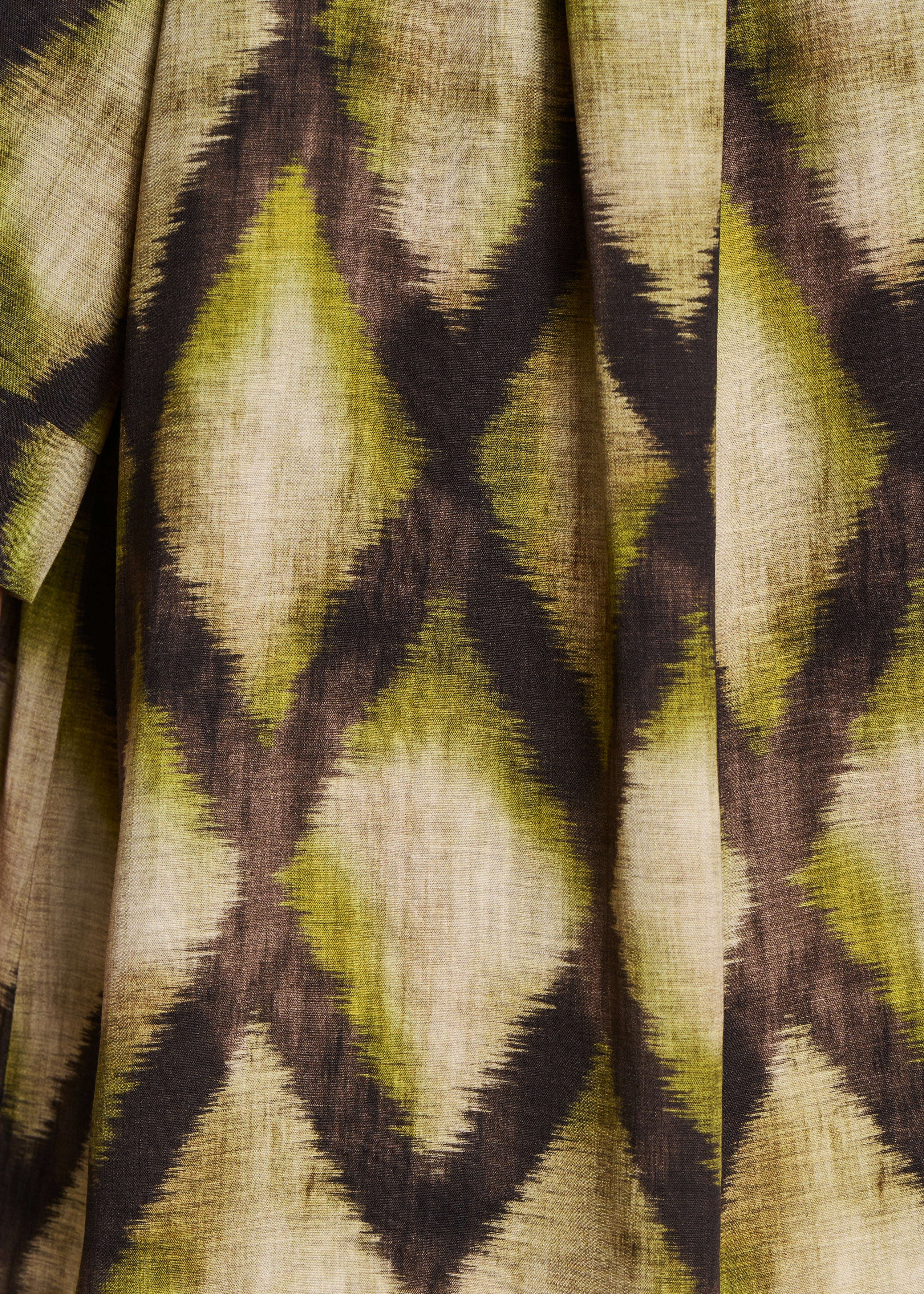 Khaki Top mit Druck und kurzen Ärmeln