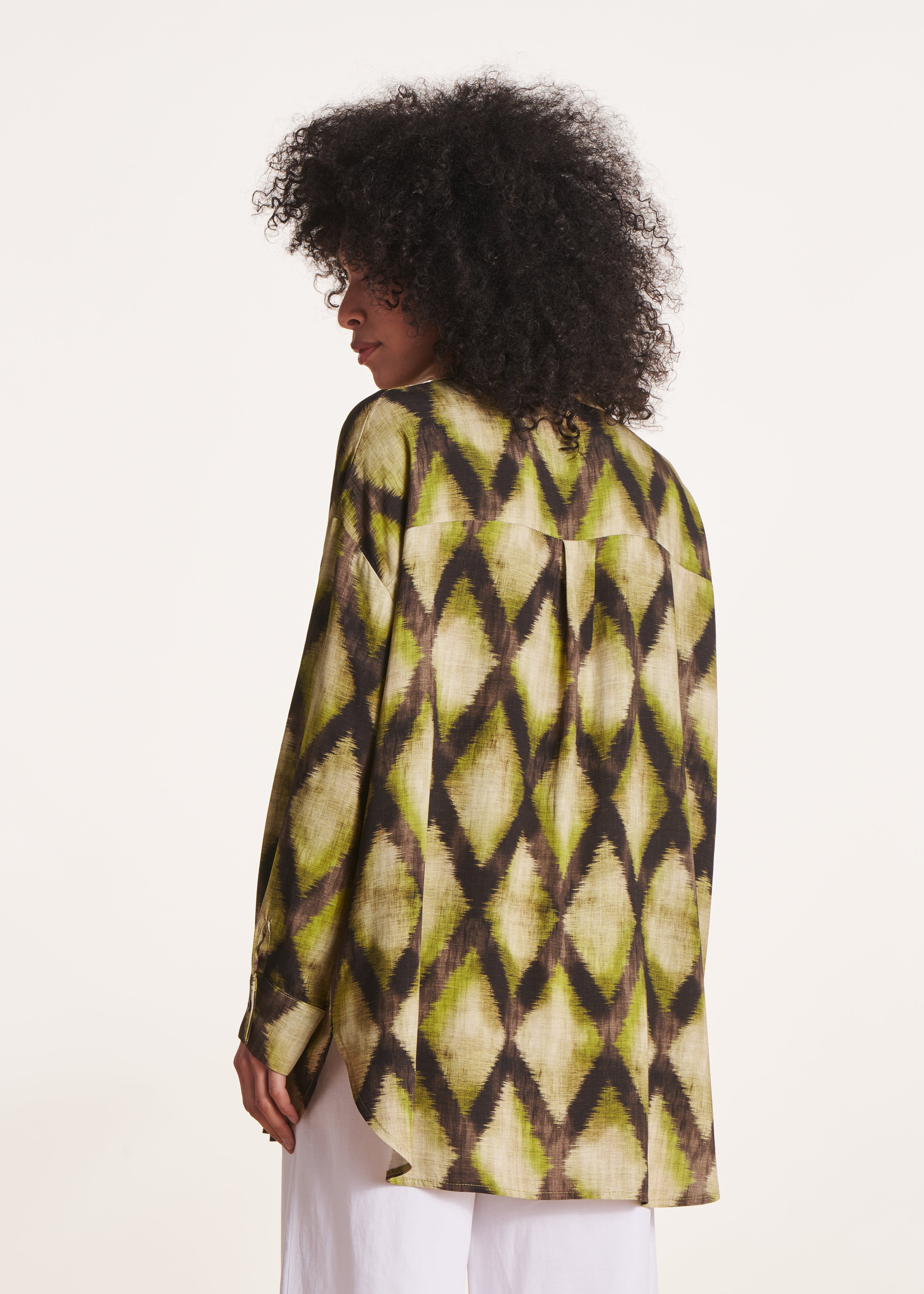 Oversized khaki print top