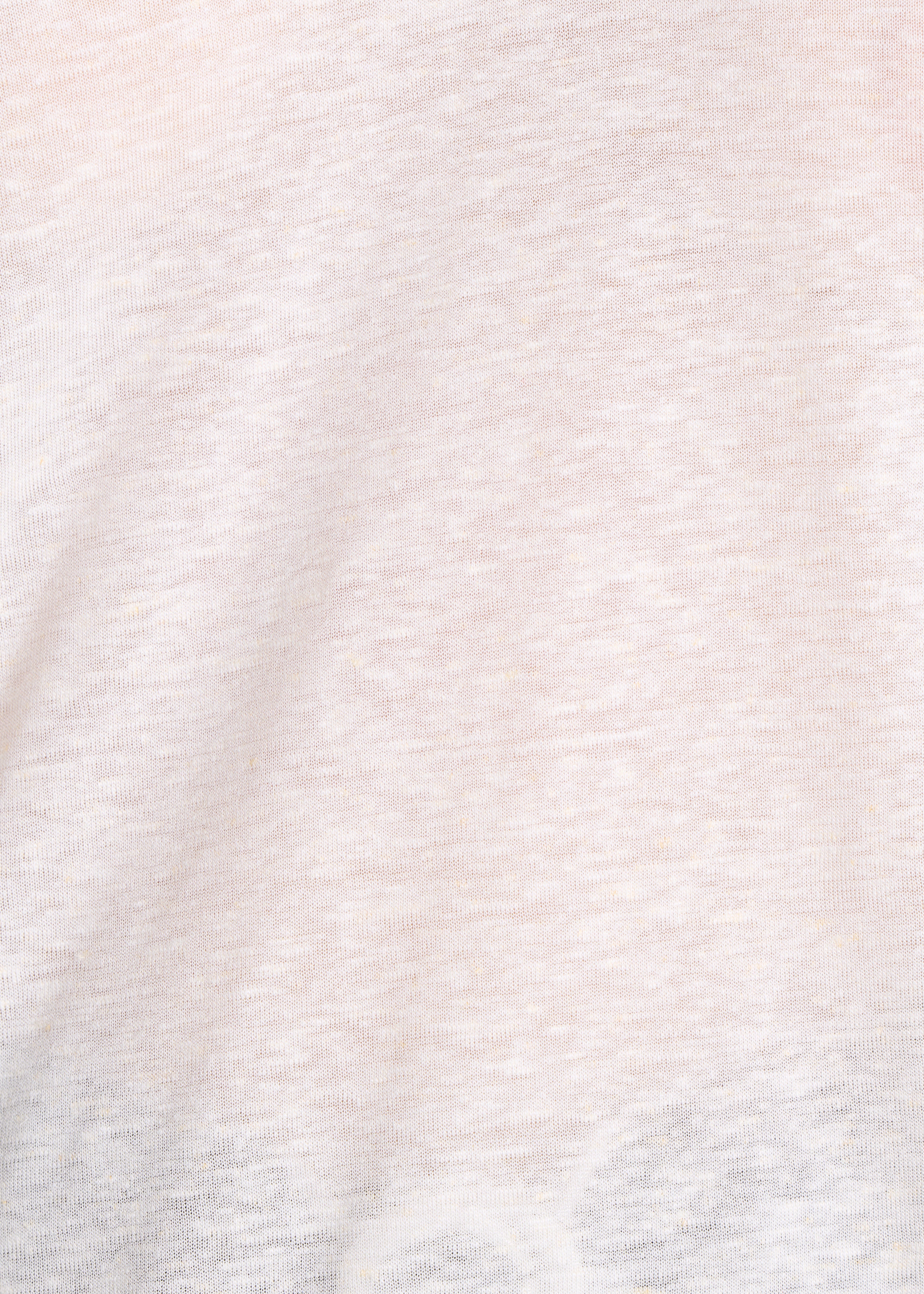 T-shirt écru en lyocell col V manches courtes