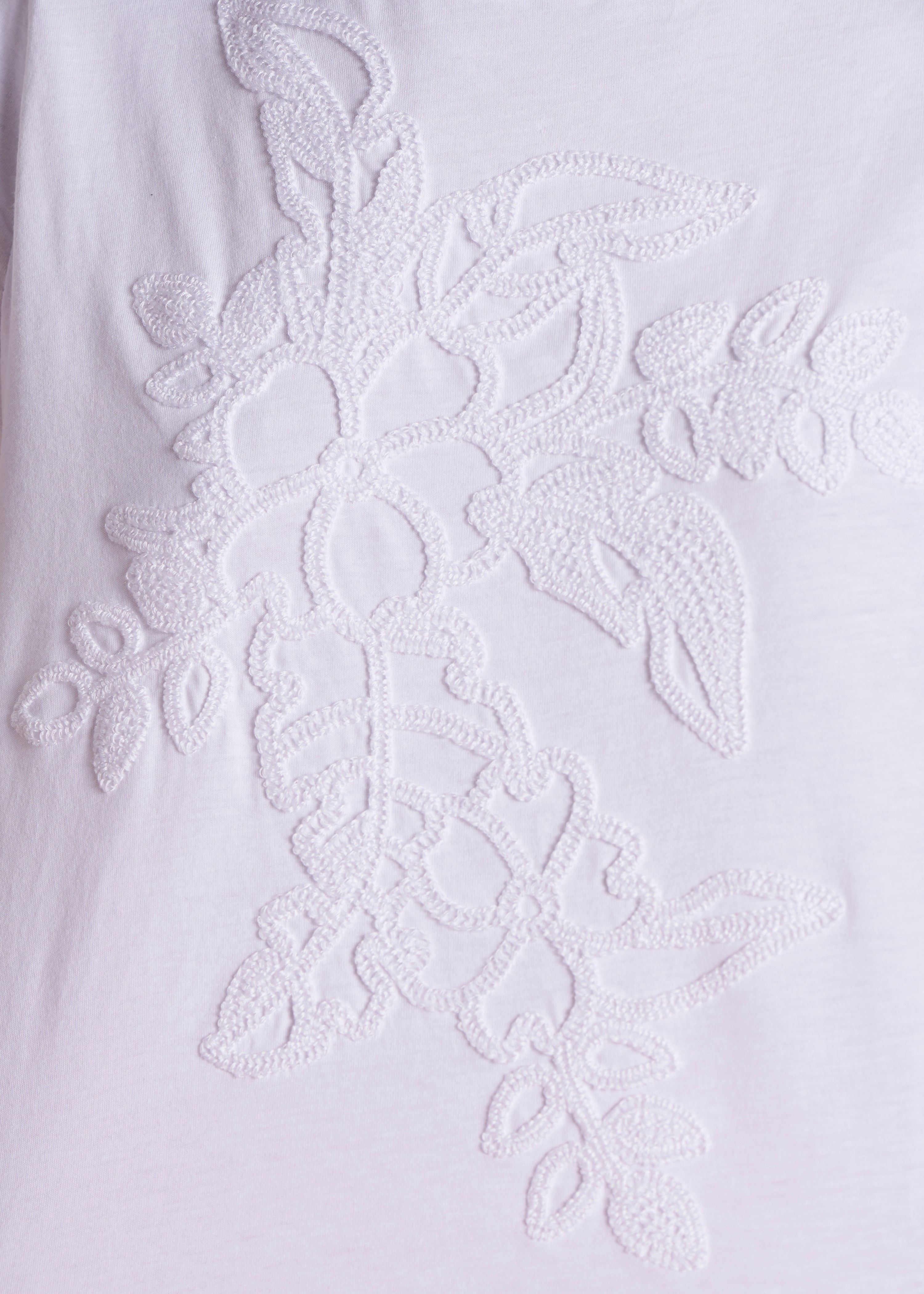 T-shirt blanc en coton biologique à manches courtes