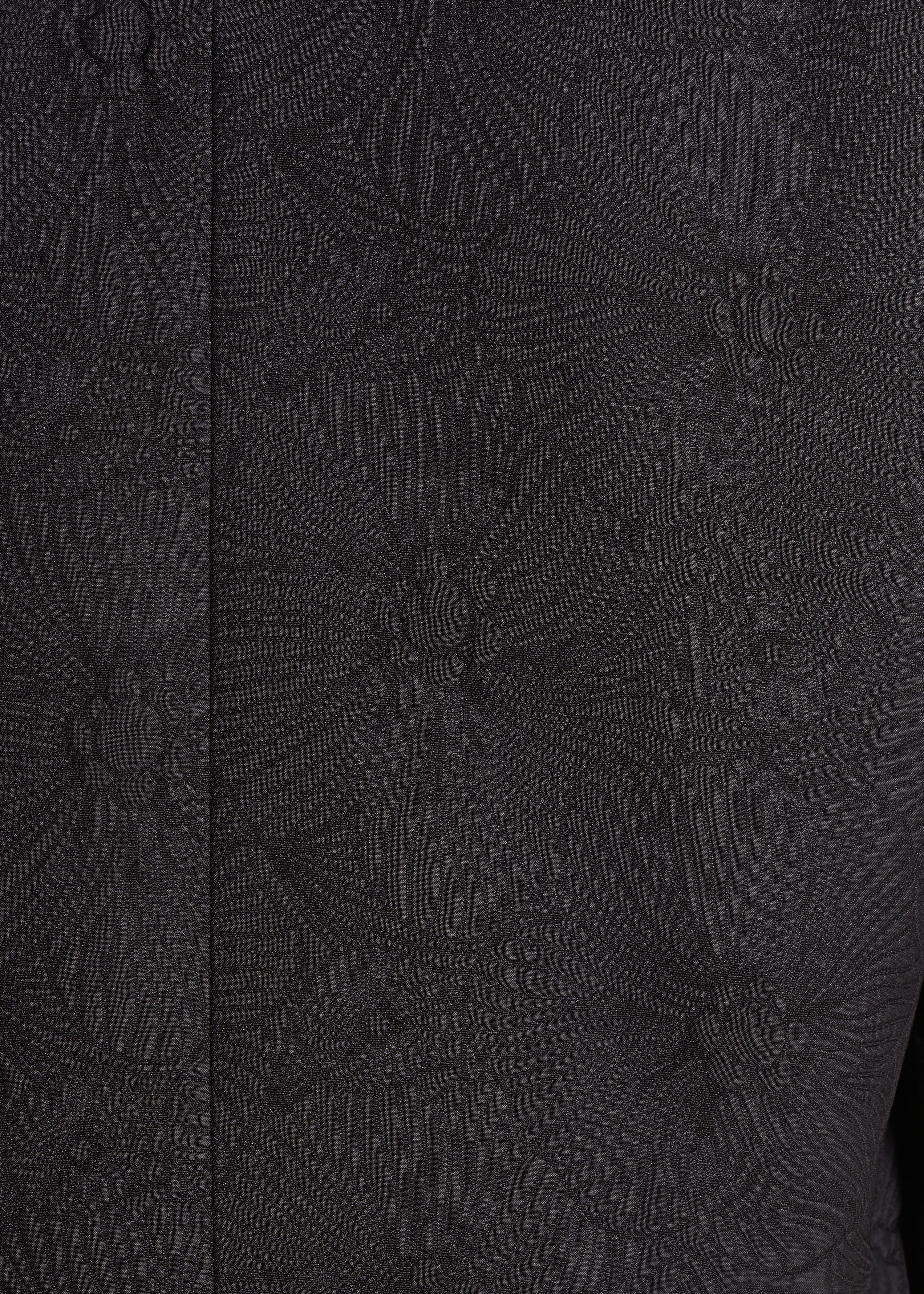 Veste courte noire manches 3/4 en jacquard
