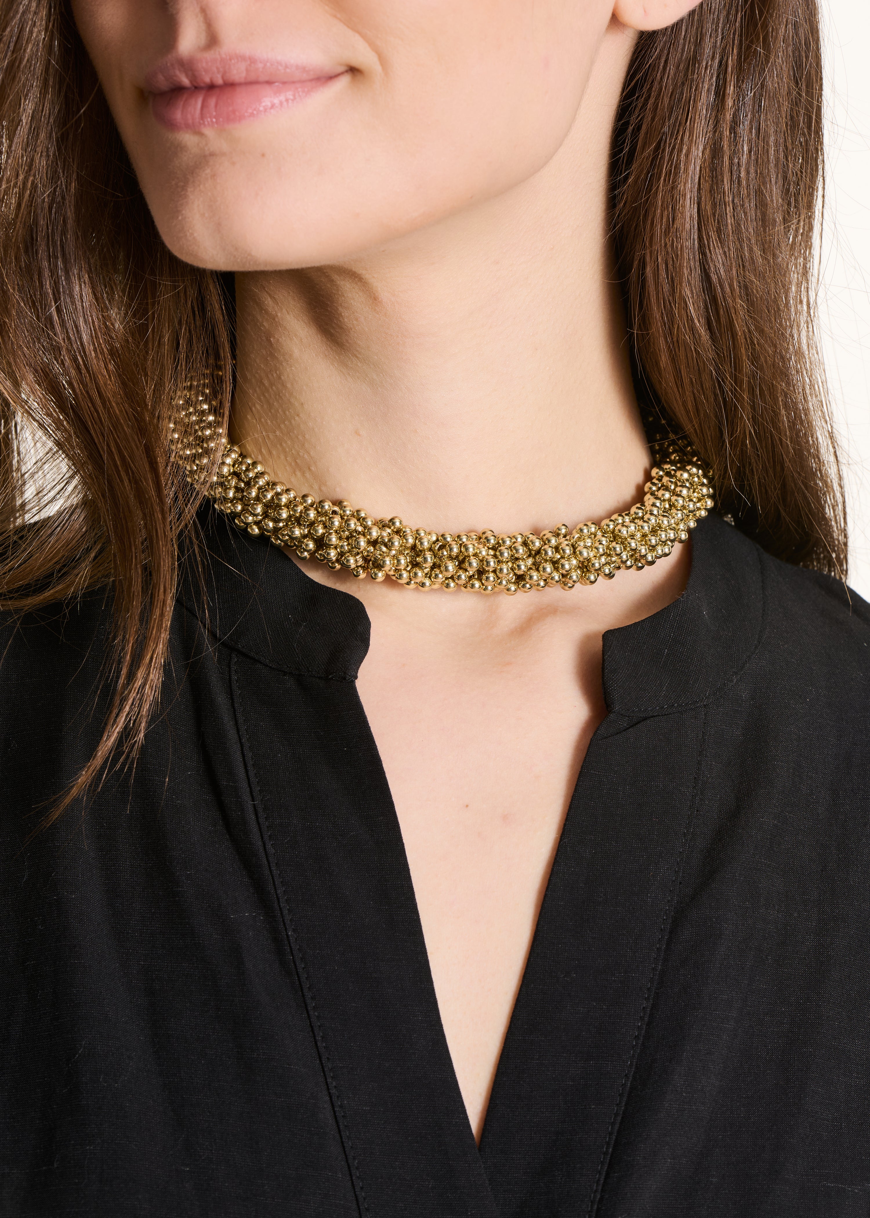 Gold choker necklace