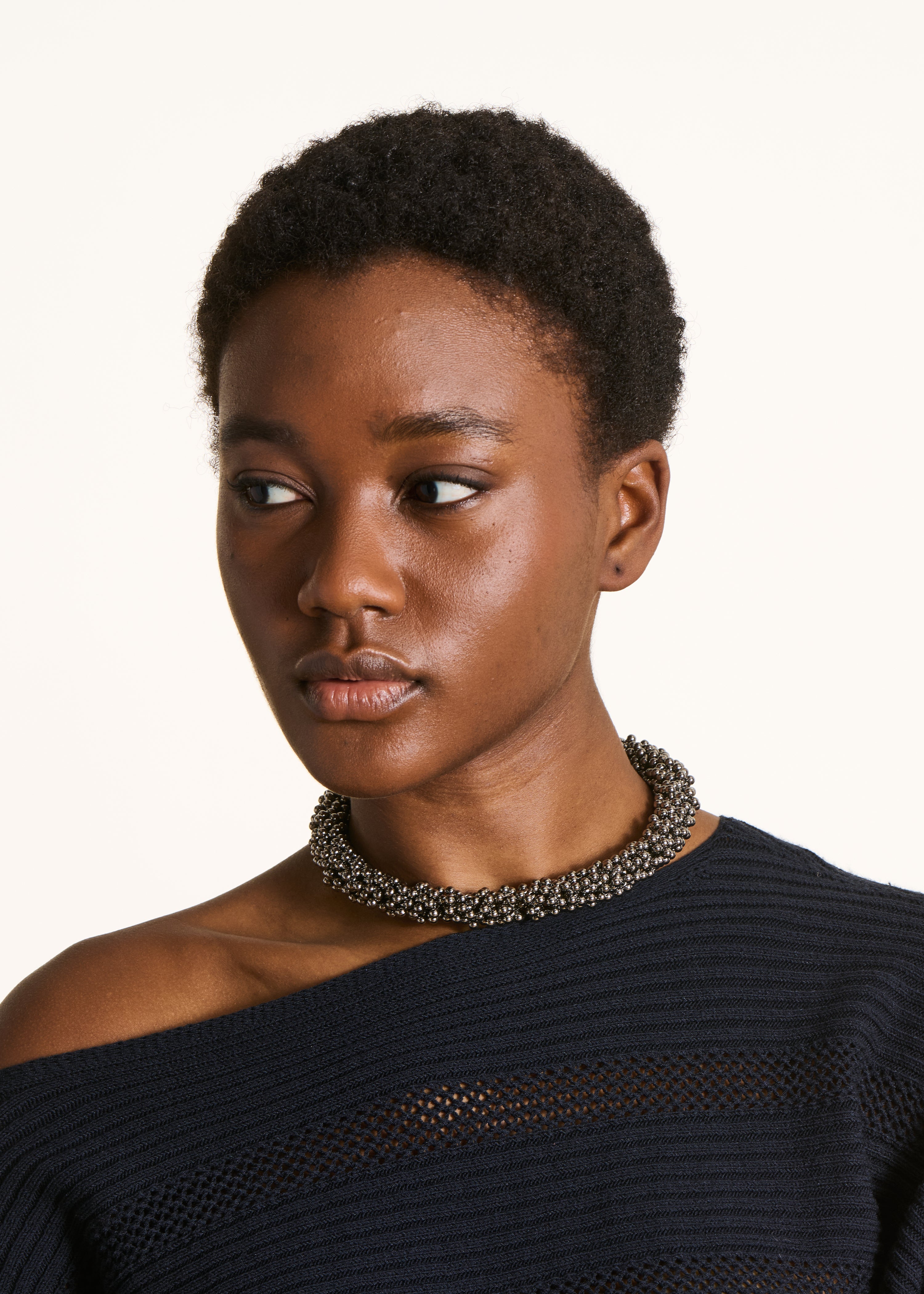 Black choker necklace