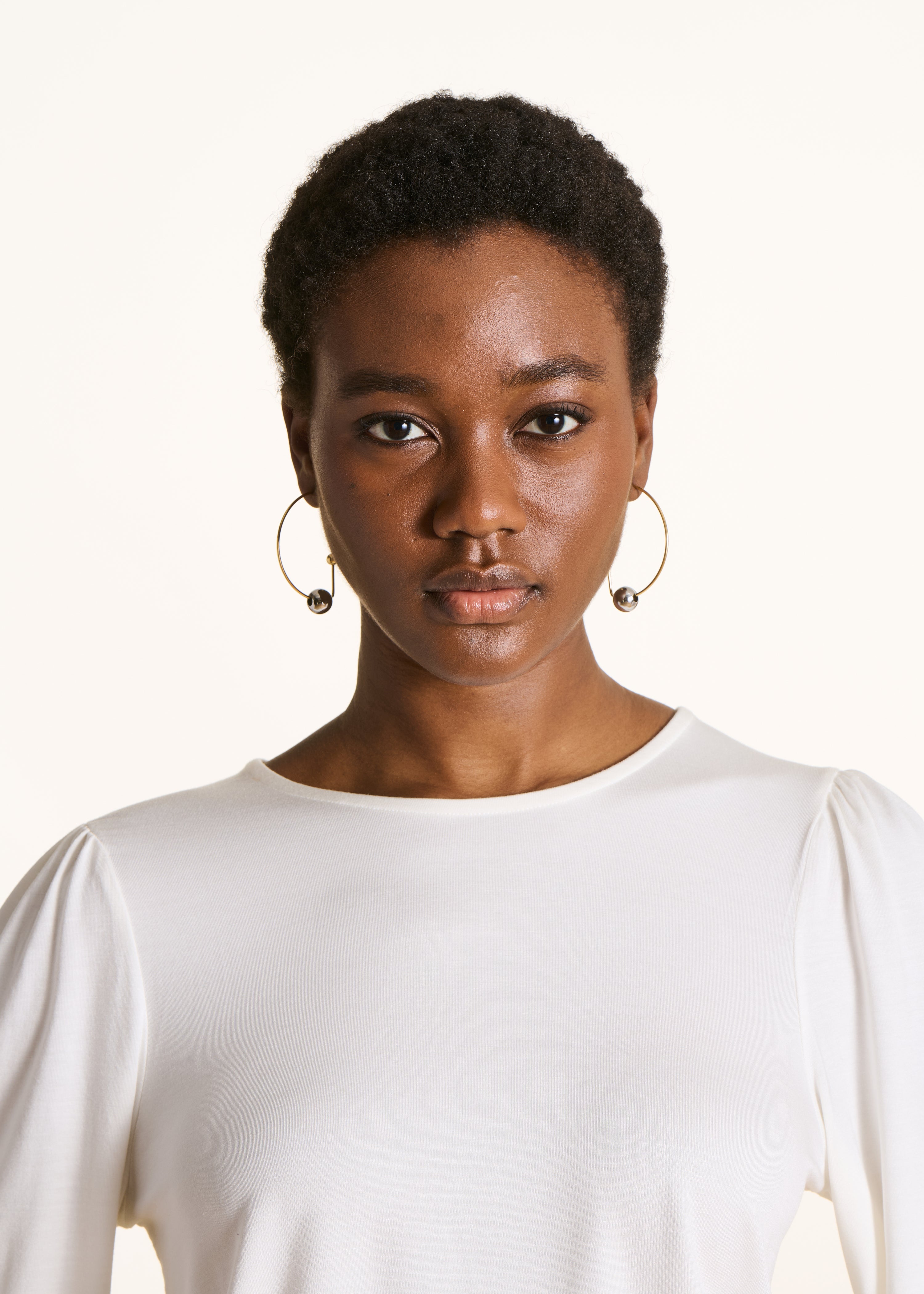Golden hoop earrings