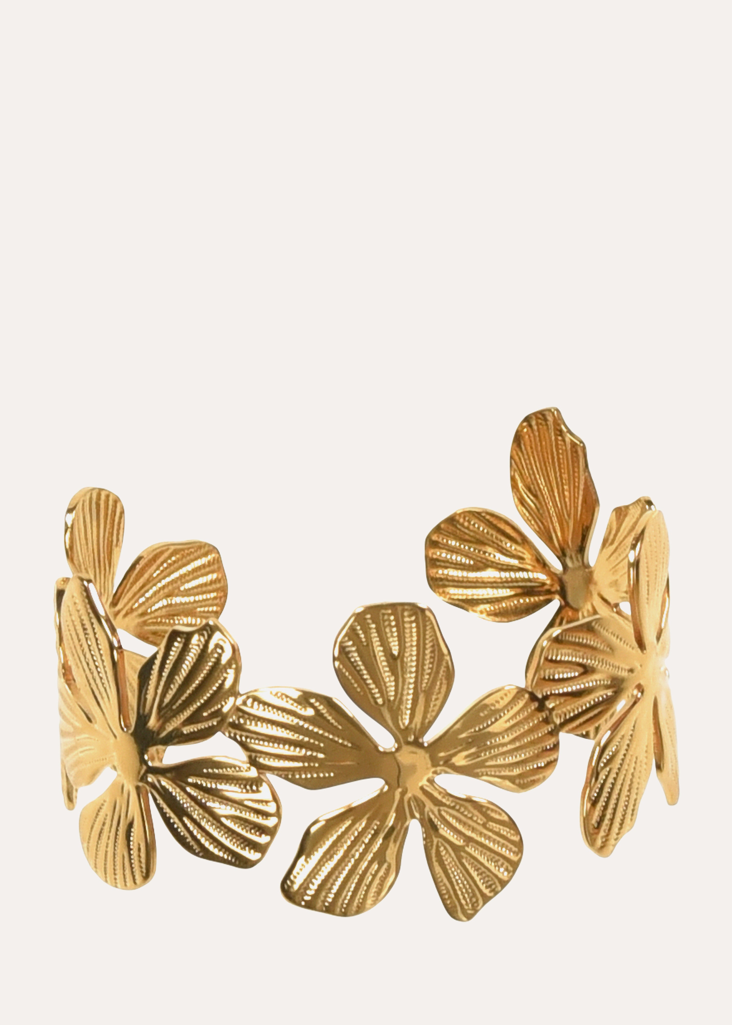 Gold rush flowers bracelet