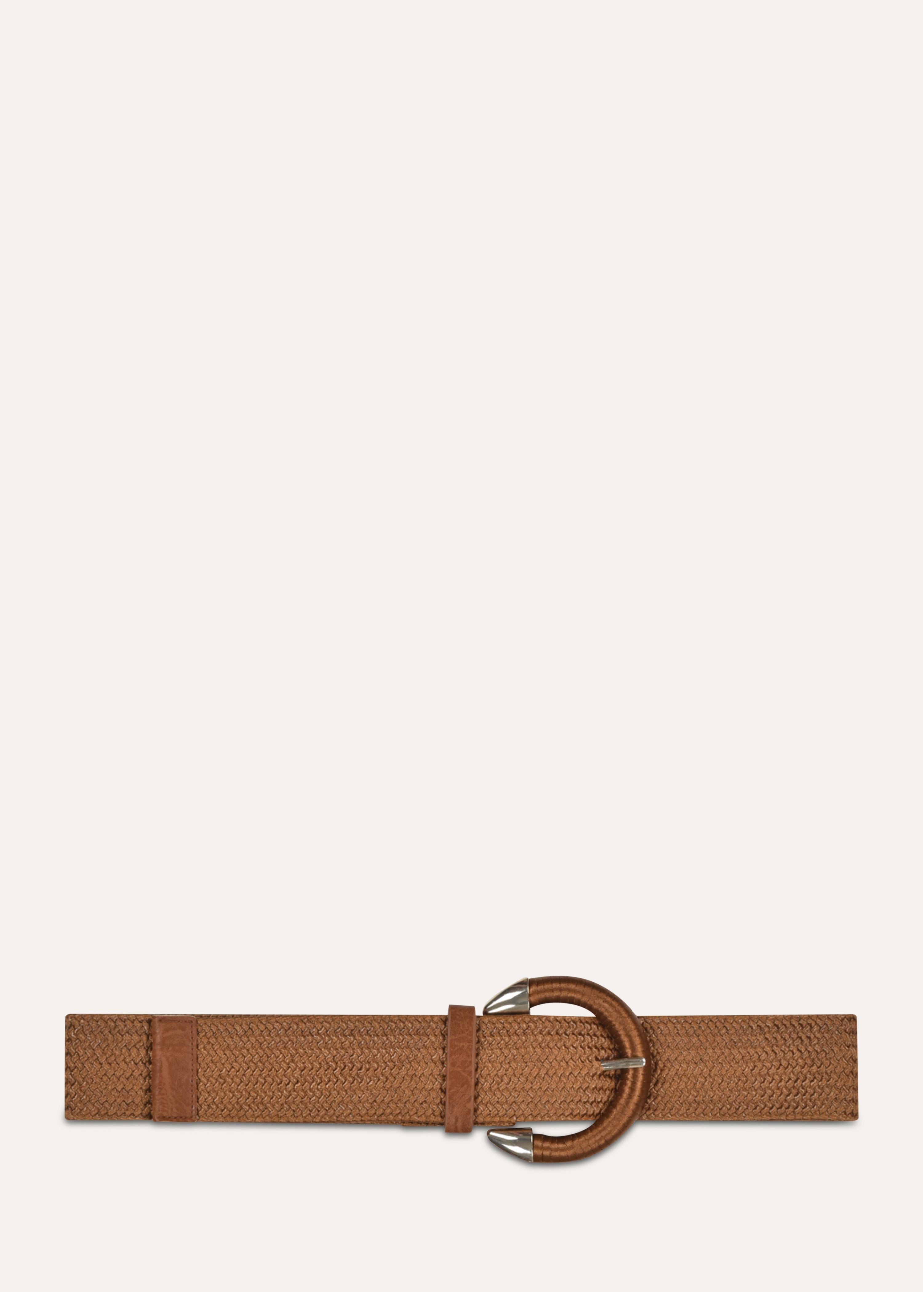 Ceinture large élastiquée camel