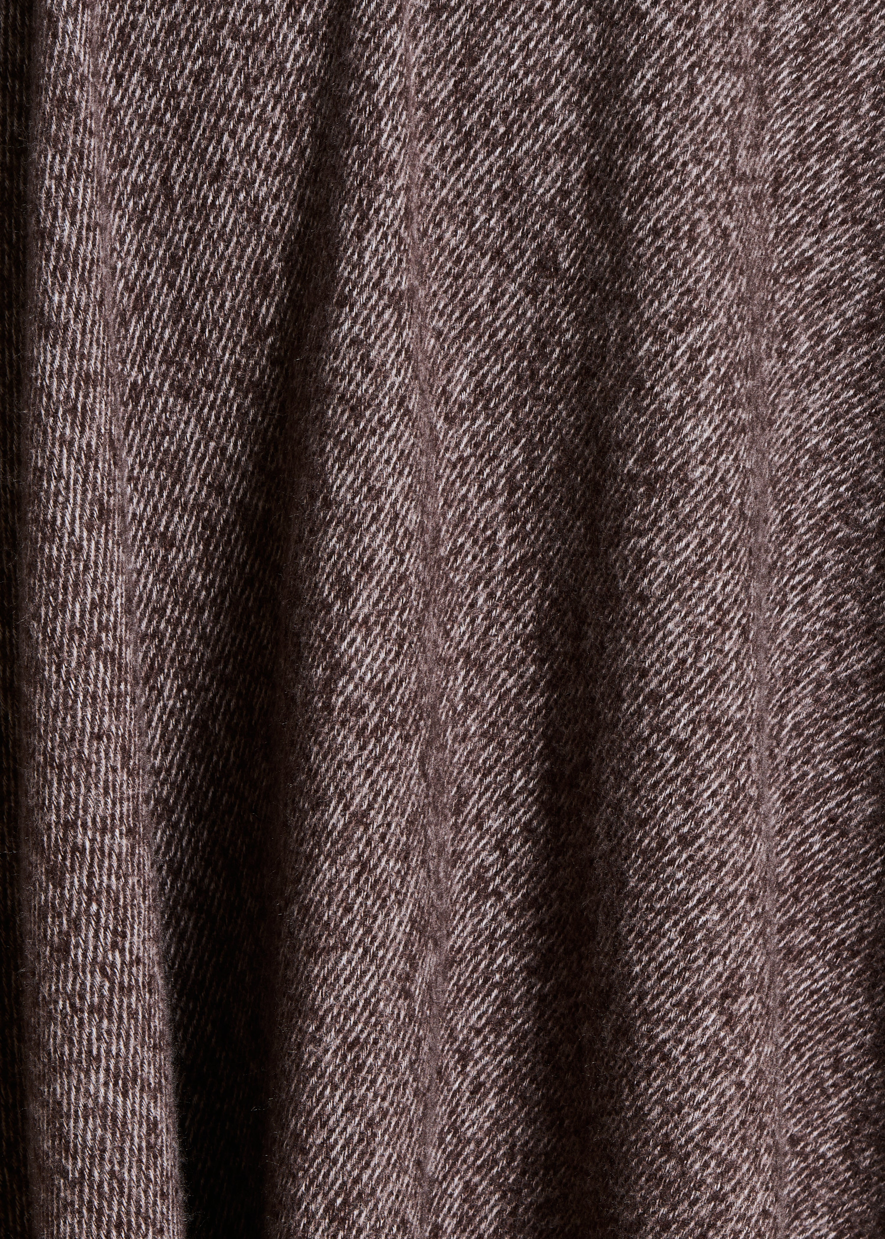 Poncho taupe con frange