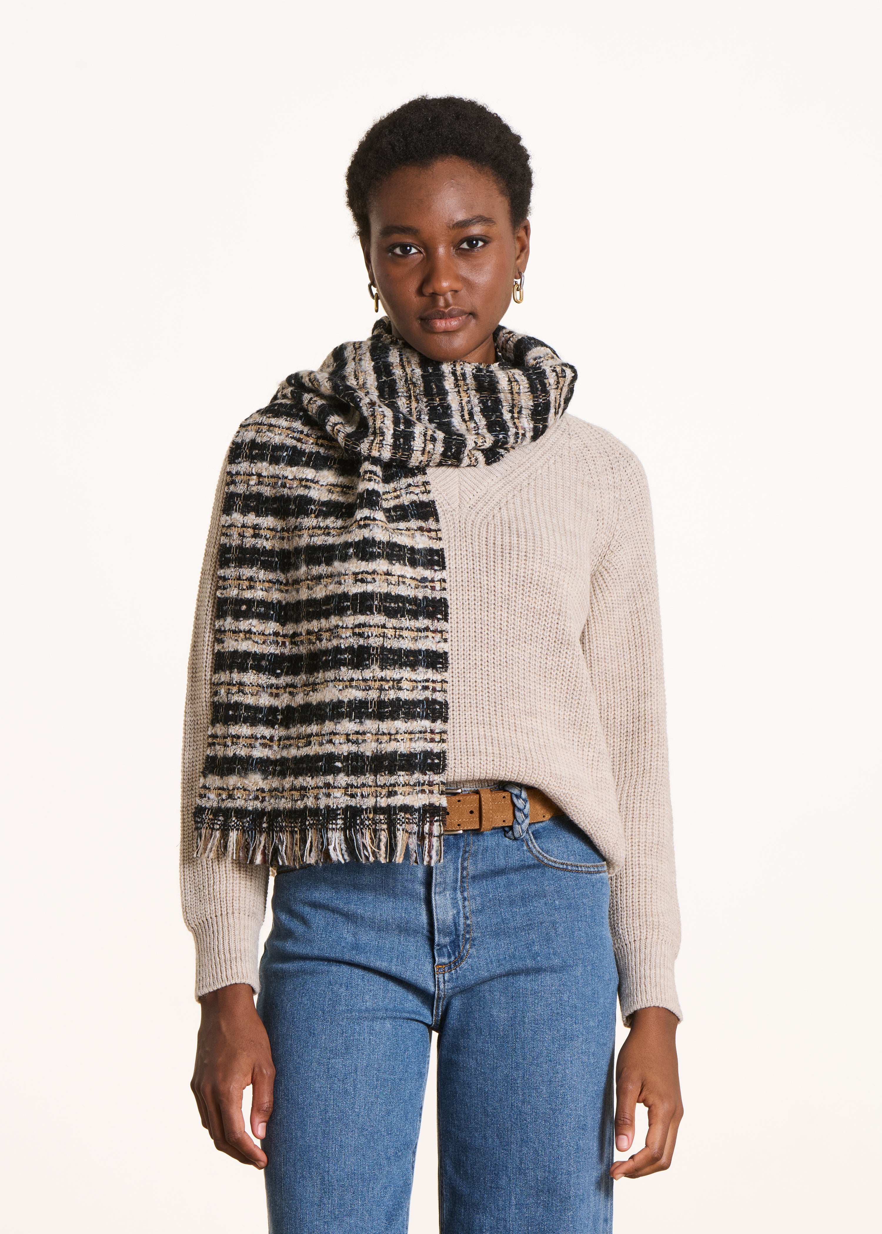 Black checkered scarf