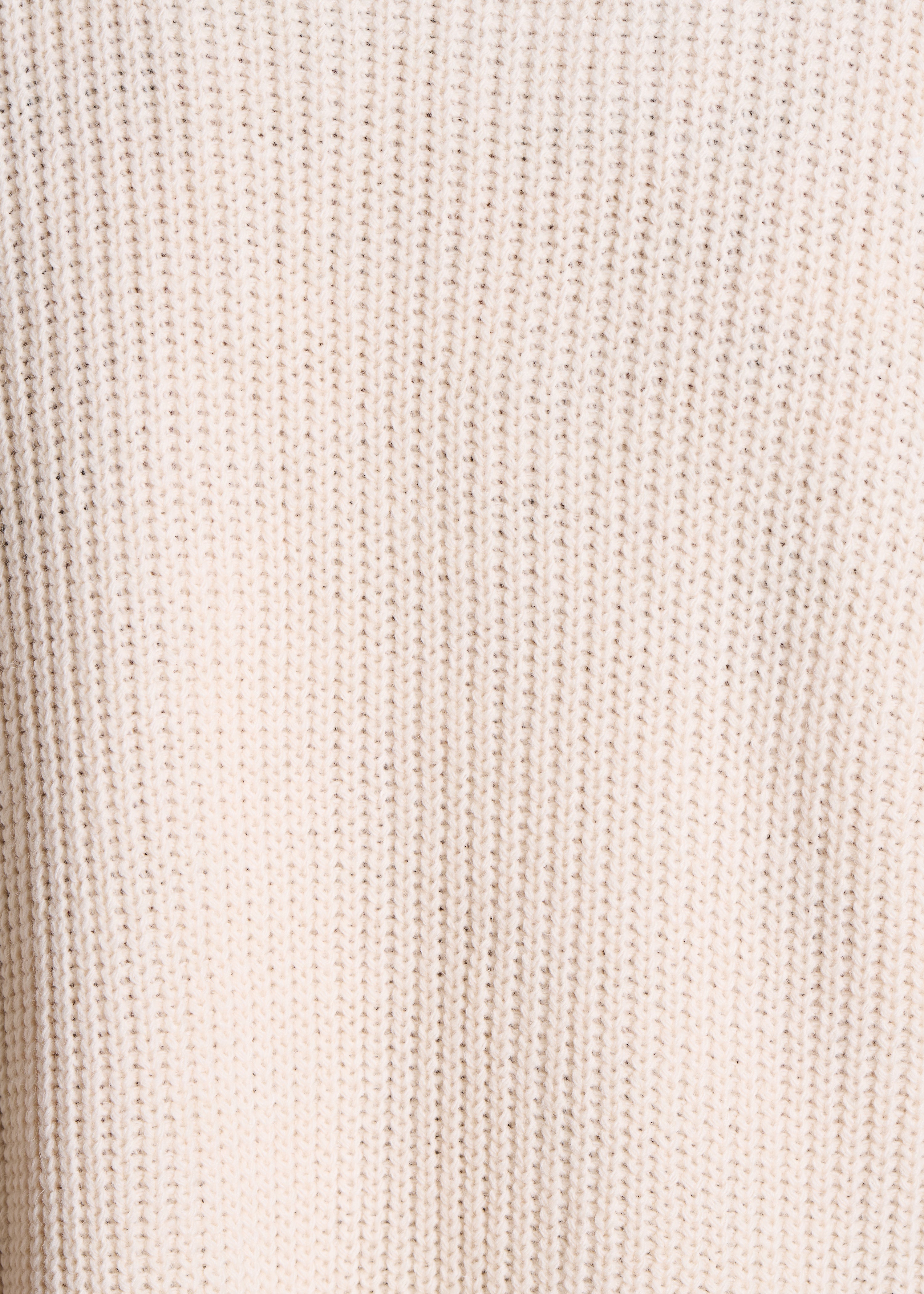 Kurze, ärmellose Strickjacke aus Perlenrips ecru