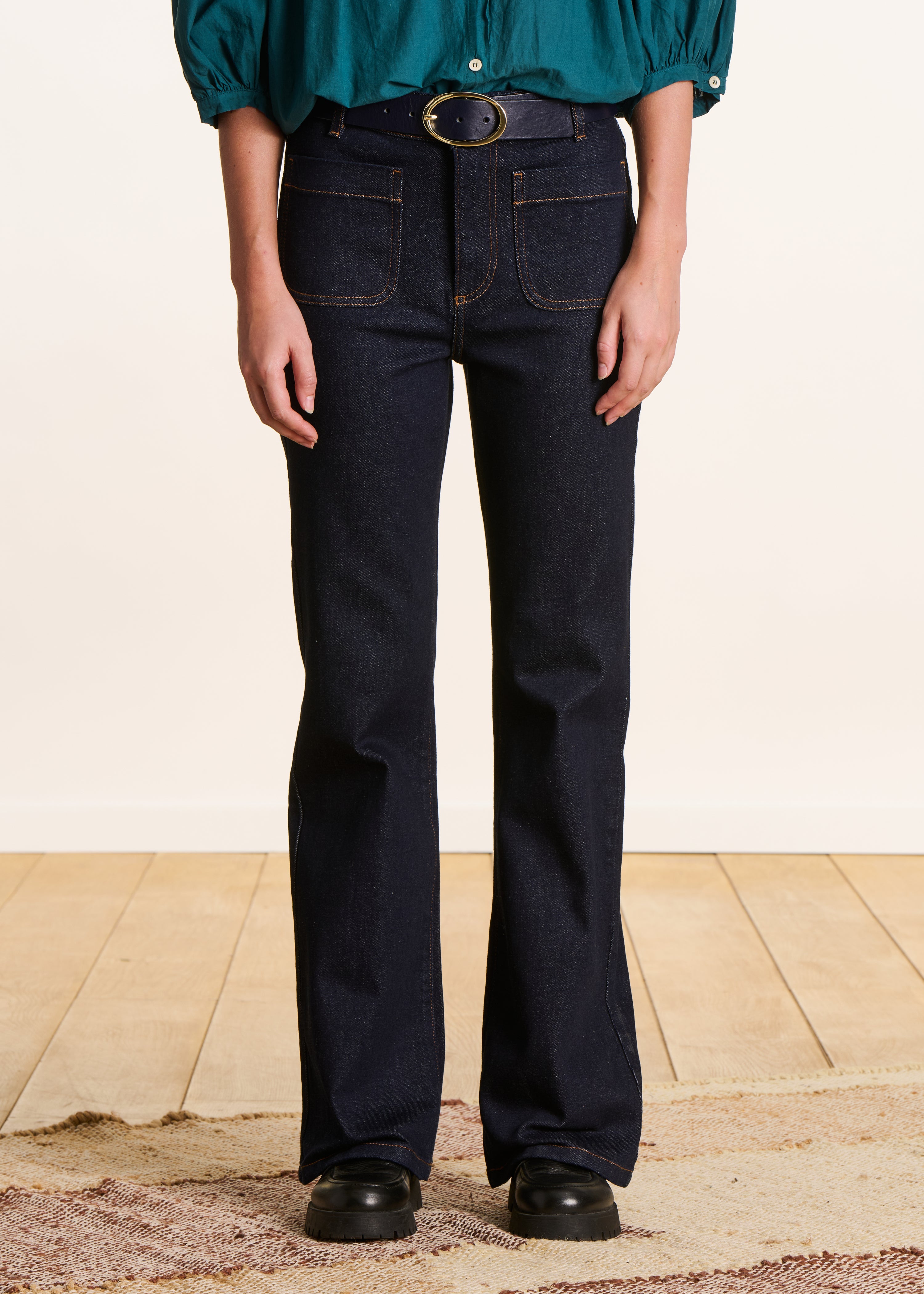 Bota vaquera bootcut en algodón orgánico