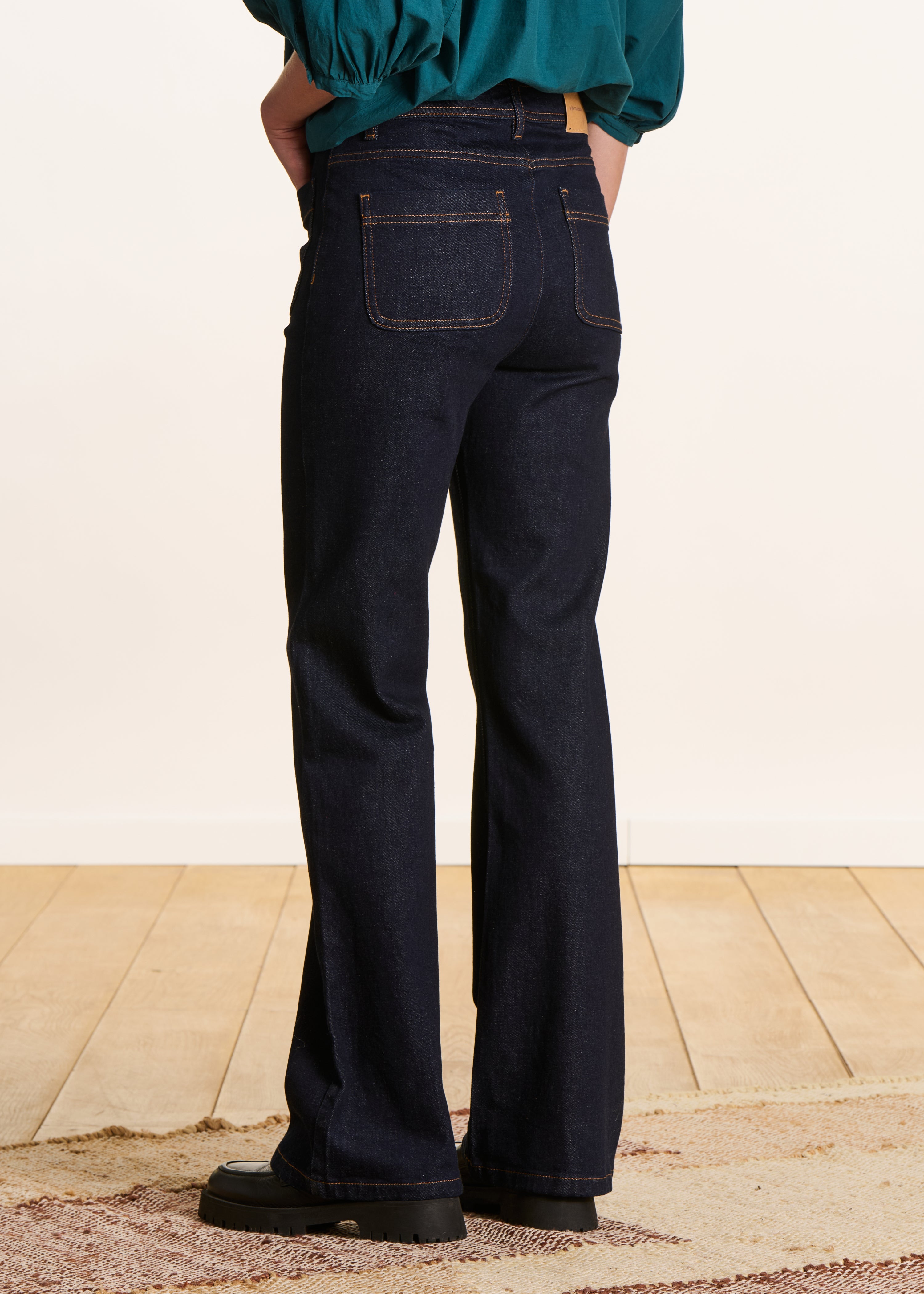 Bota vaquera bootcut en algodón orgánico