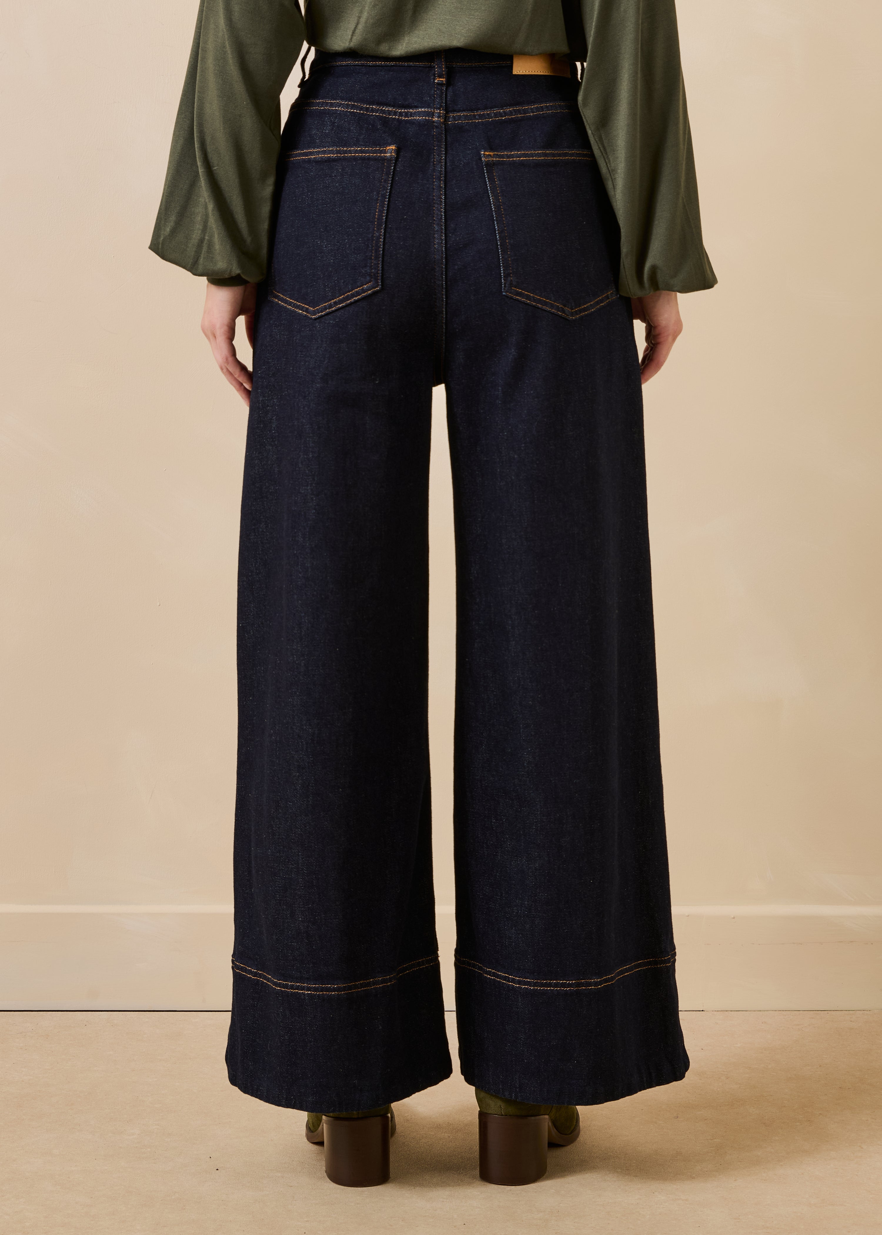 Jean large brut en coton biologique