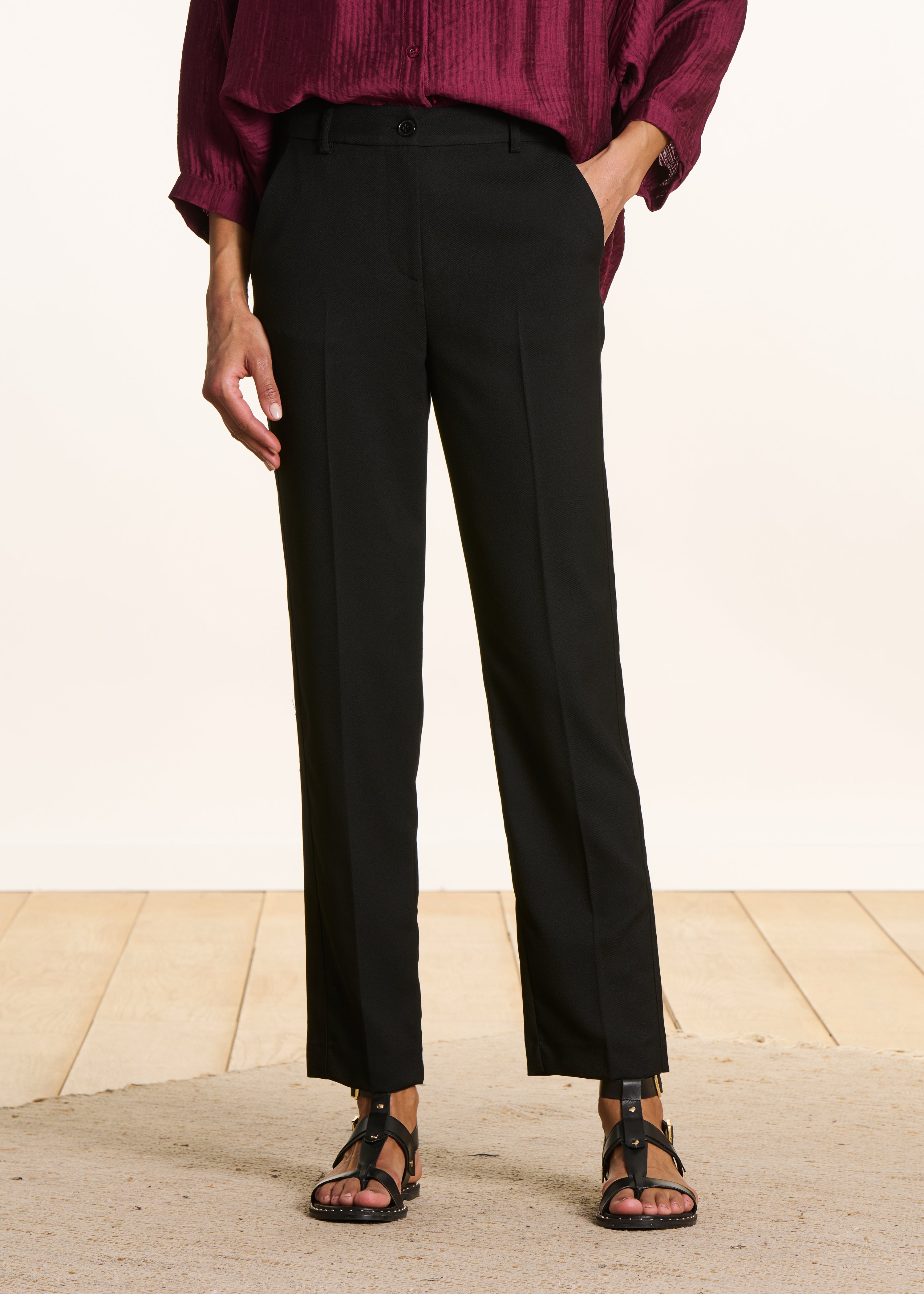 Pantalón cigarrillo 7/8 negro