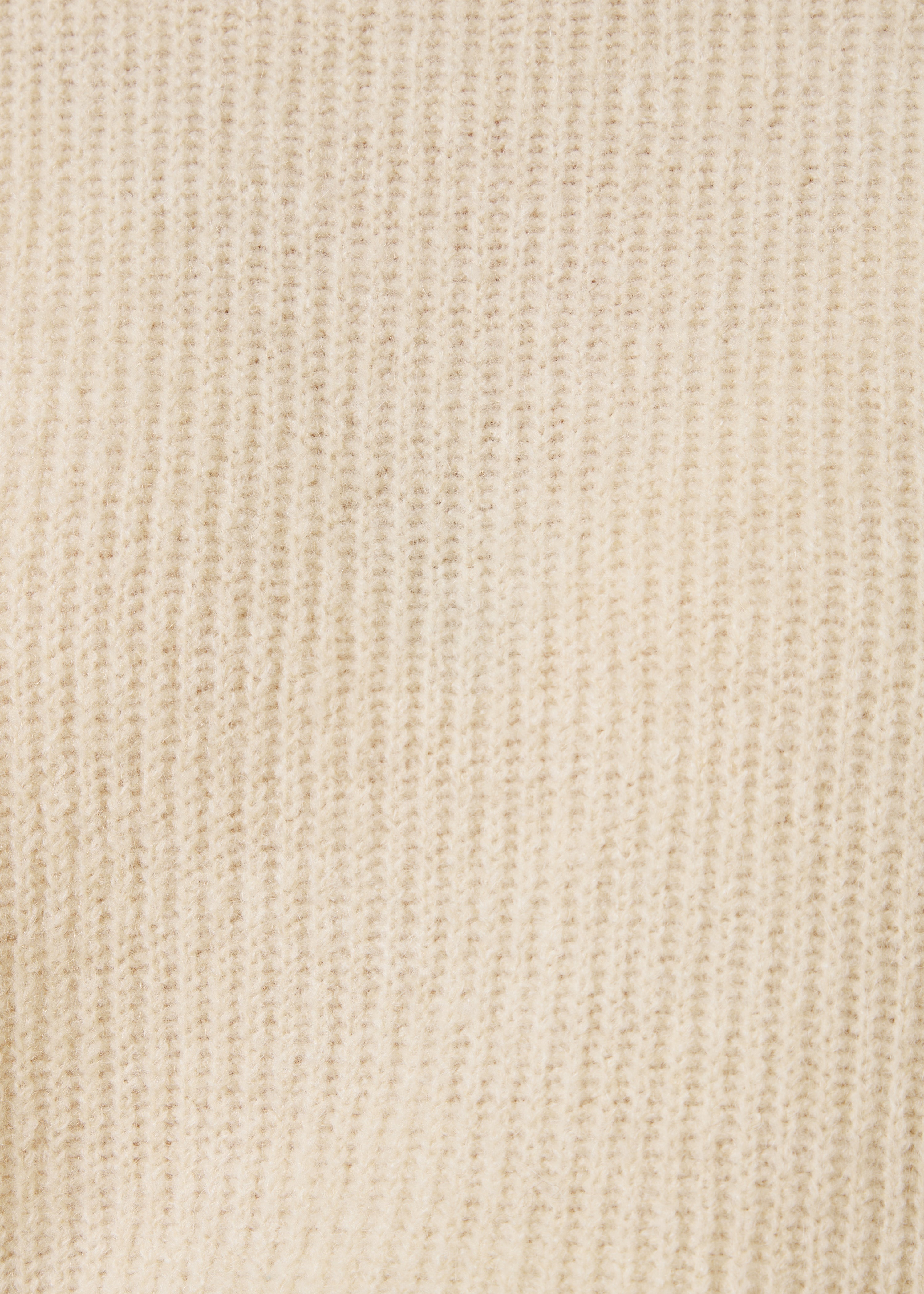 Ecru long-sleeve round-neck sweater