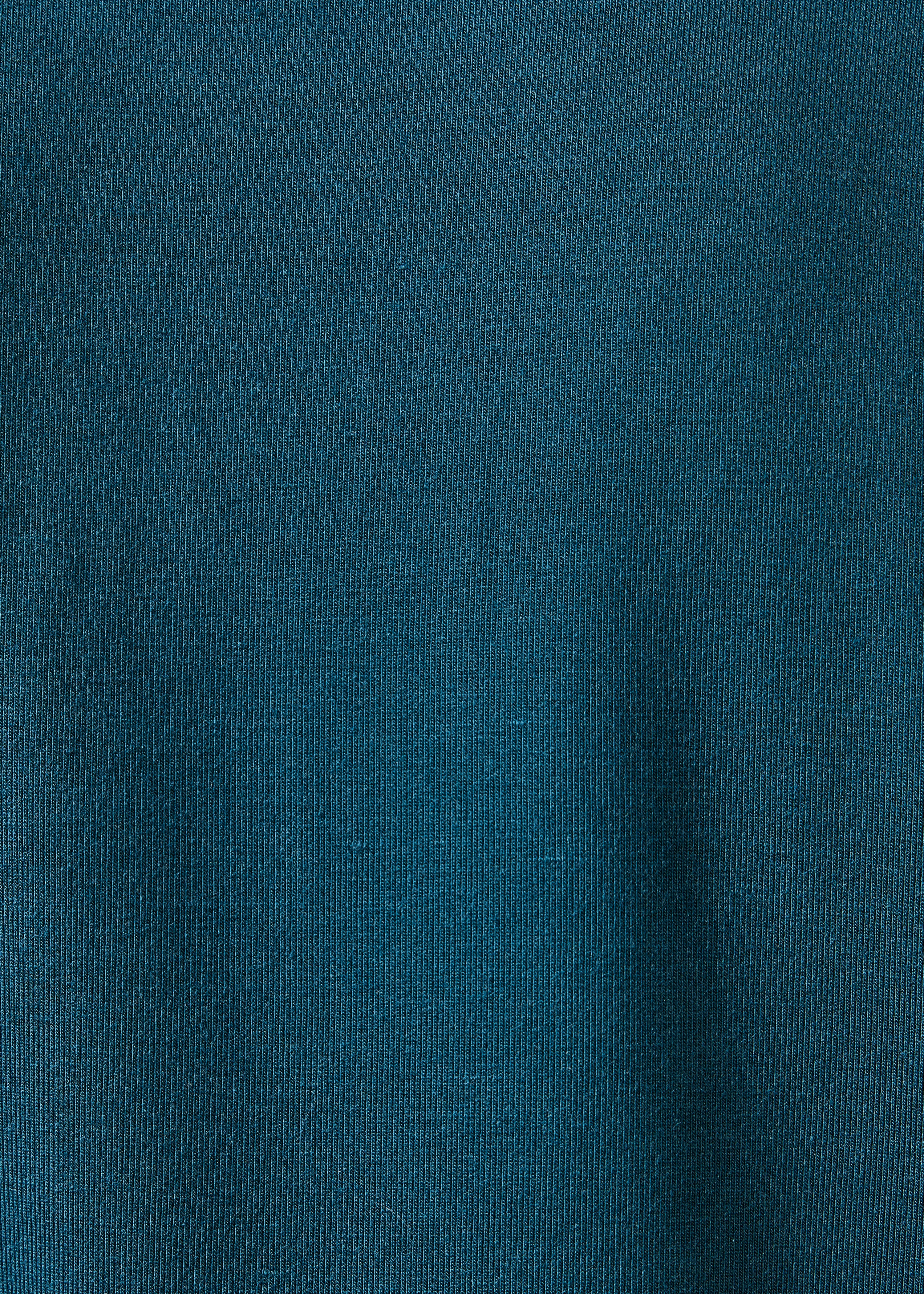 Petrol blue long-sleeve round-neck T-shirt