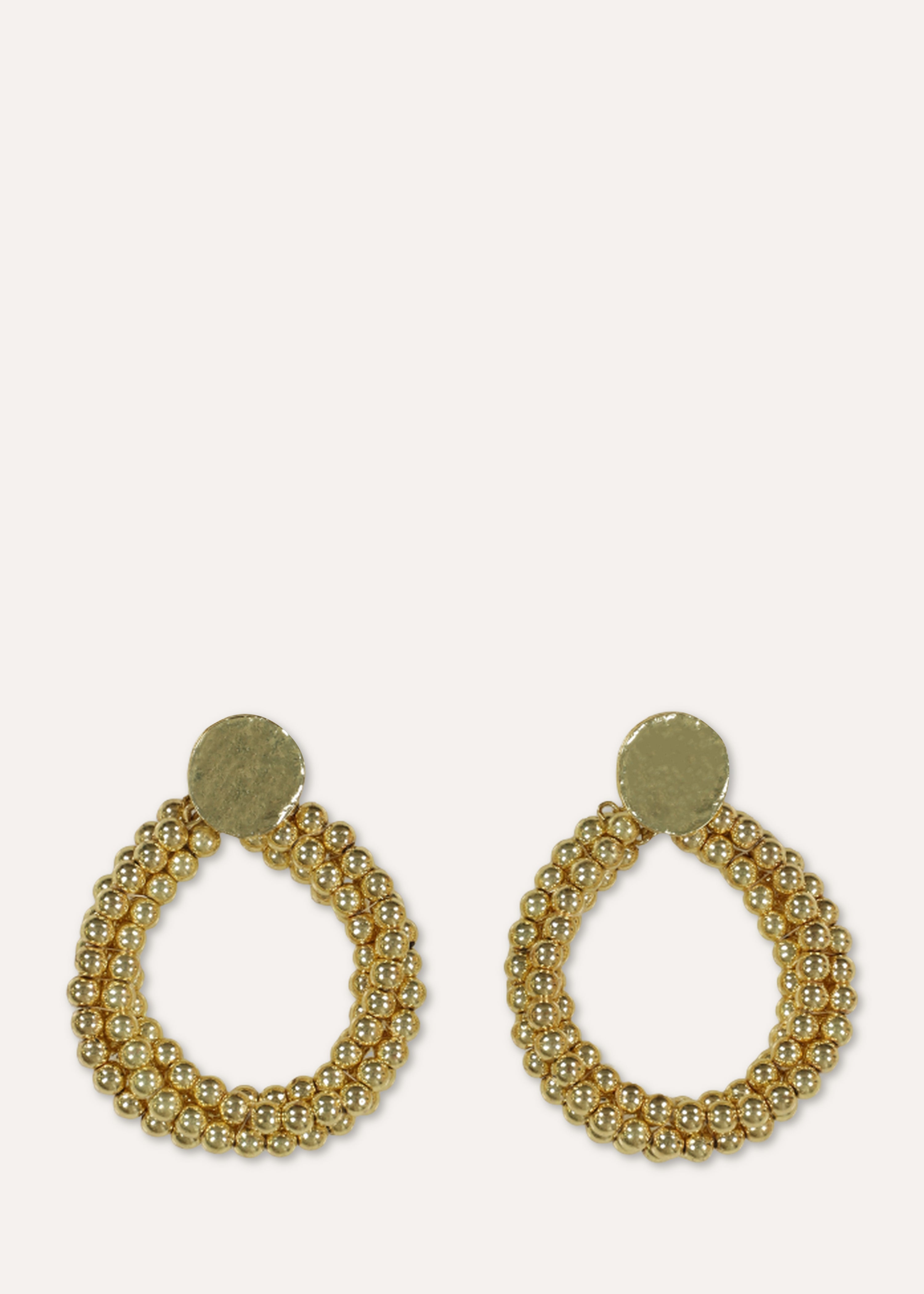 Boucles d'oreilles pendantes dorées à perles