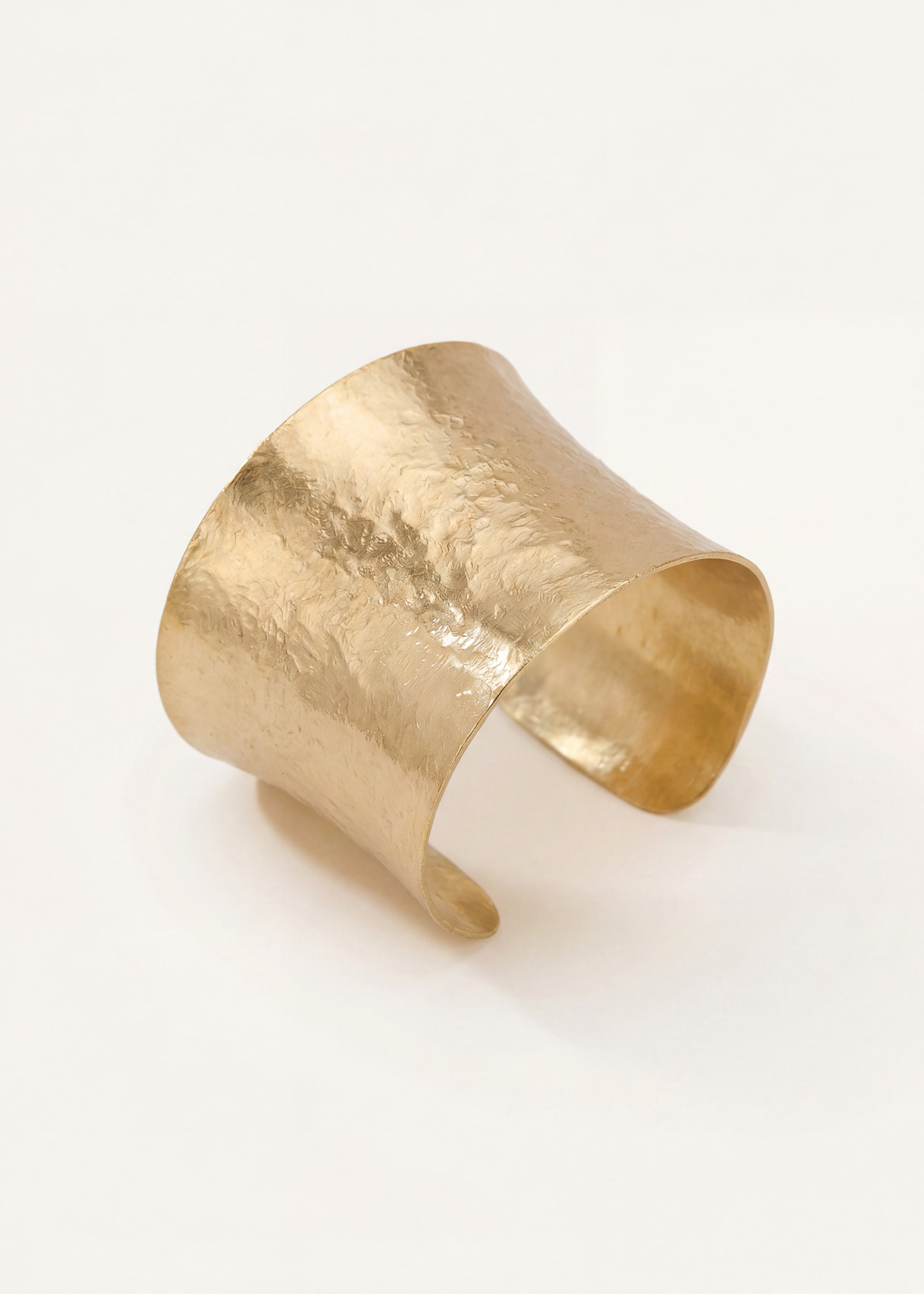 Adjustable Wide Gold-Tone Cuff Bracelet