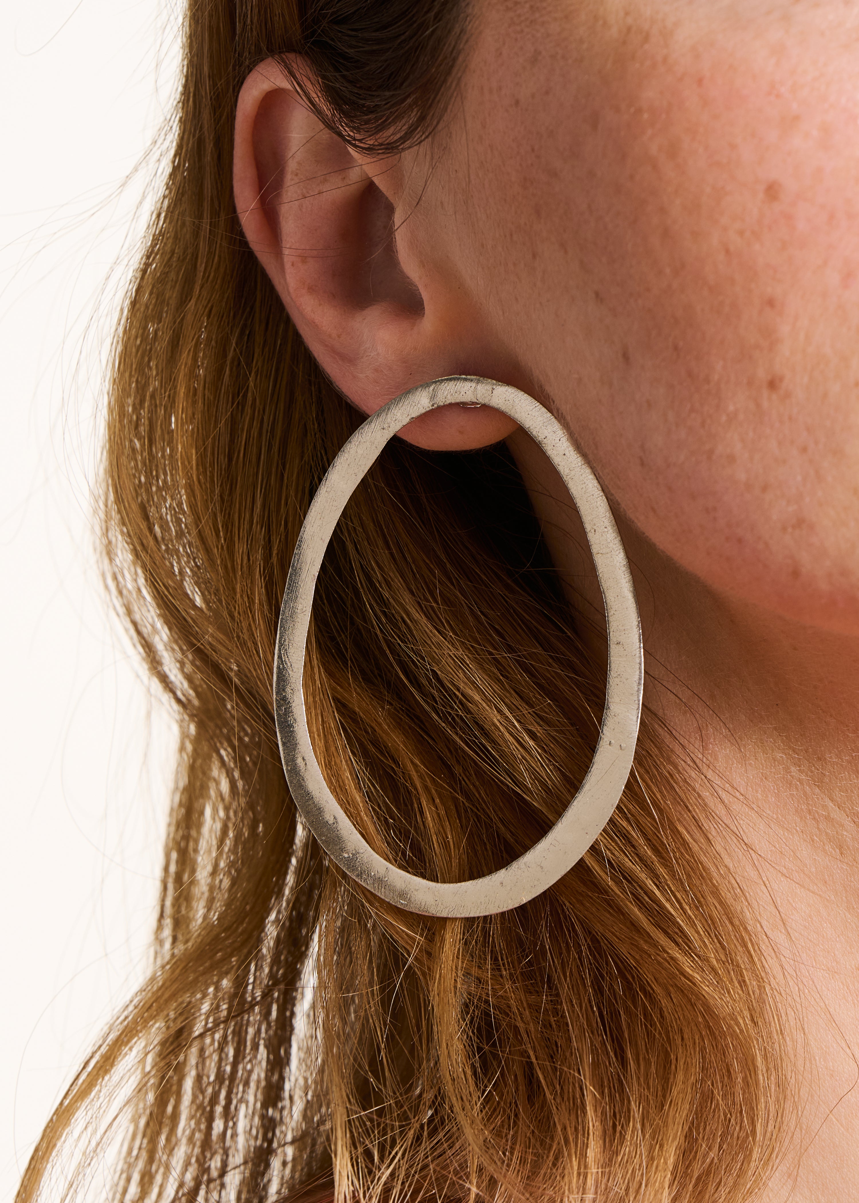 Silver dangling earrings