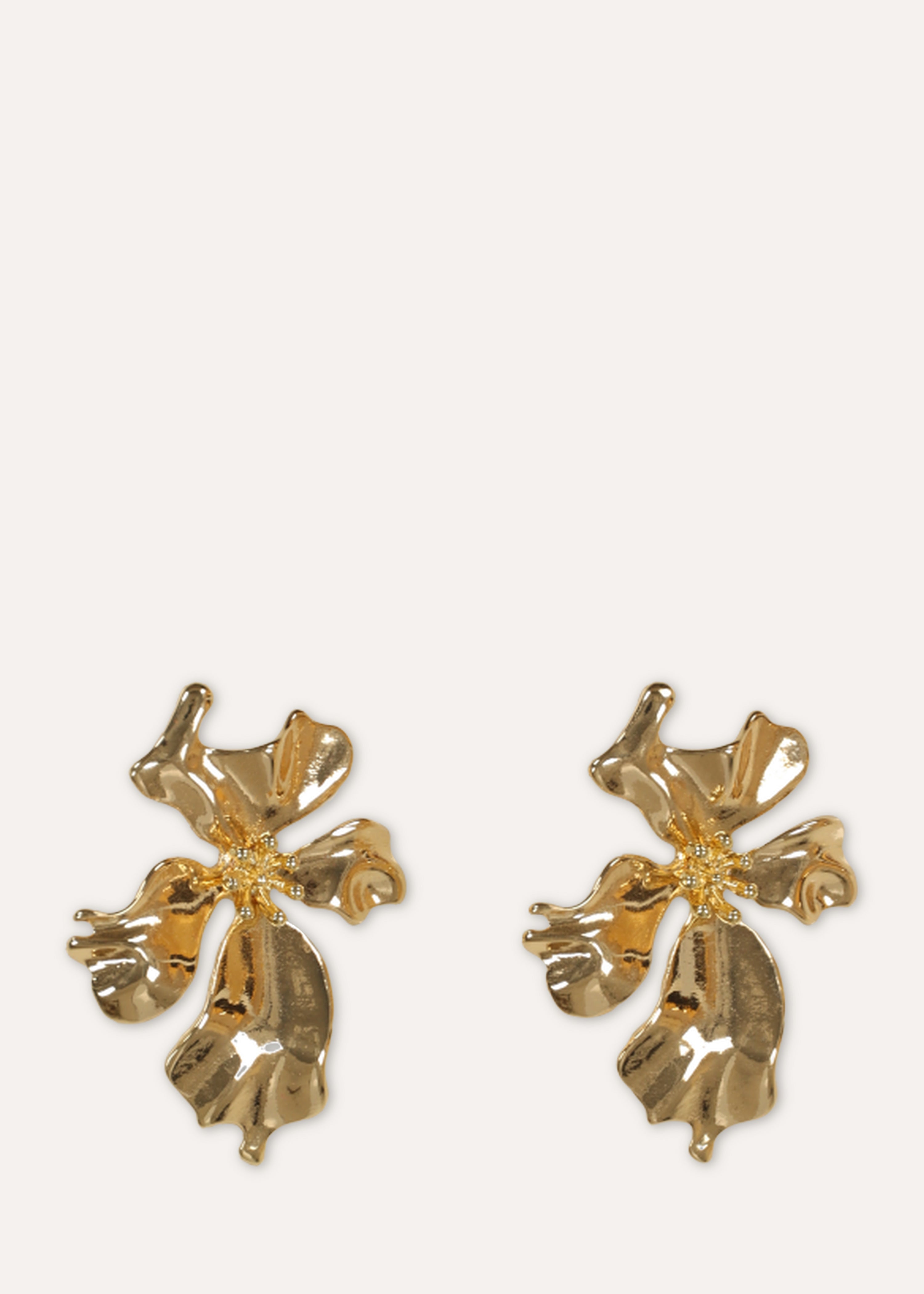 Boucles d'oreilles fleur dorées