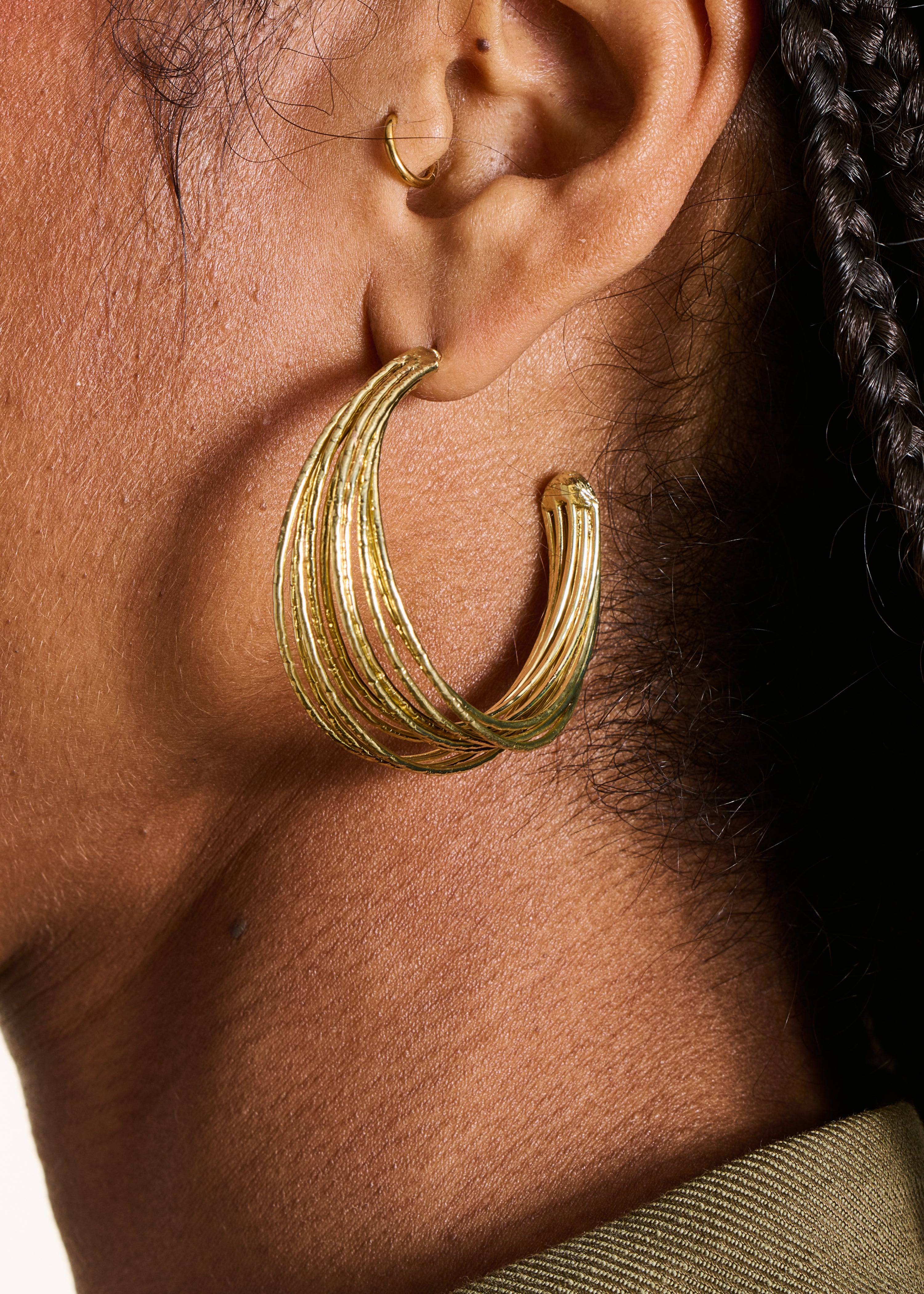 Boucle d'oreilles créoles dorées