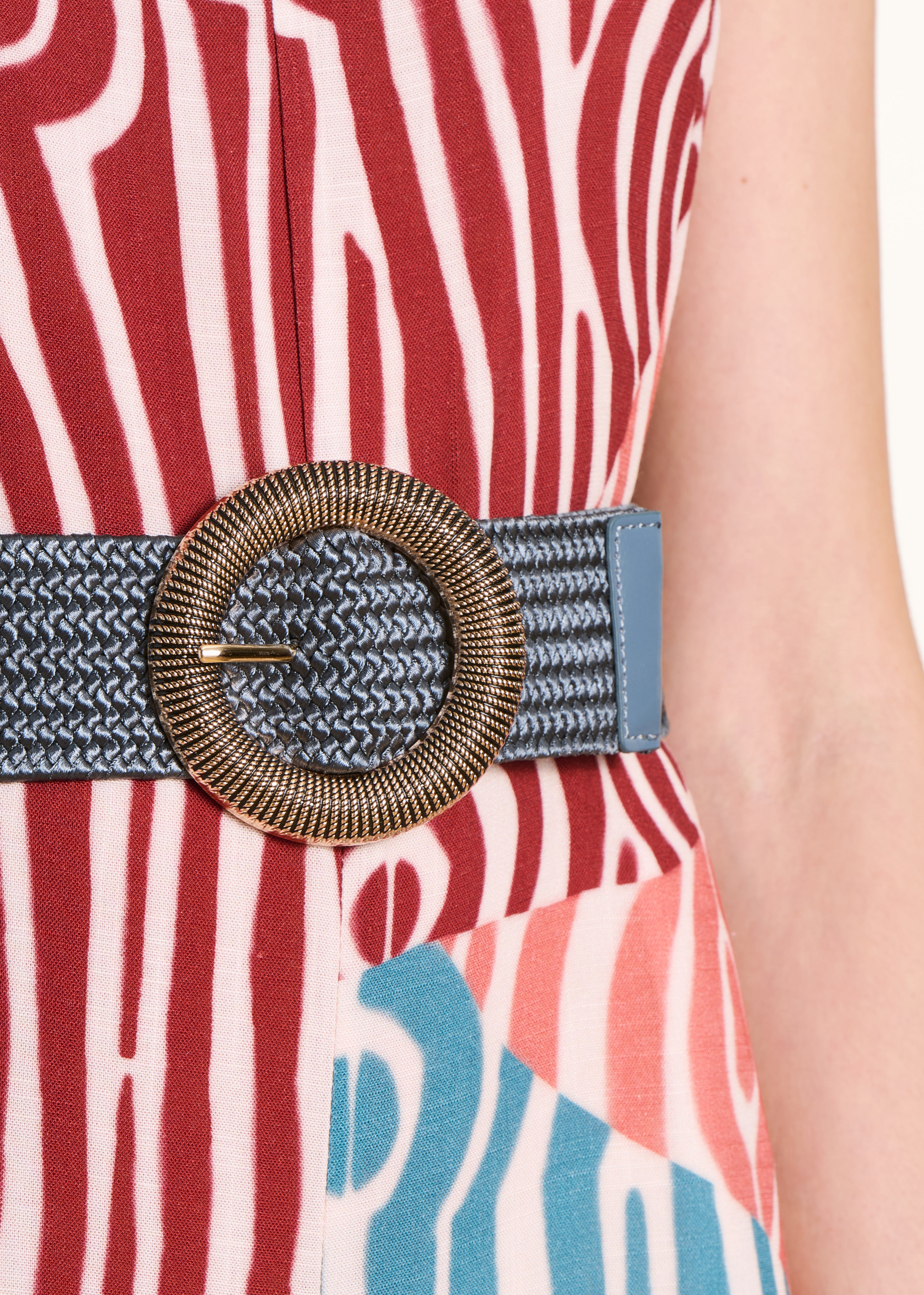 Blauwe elastische riem