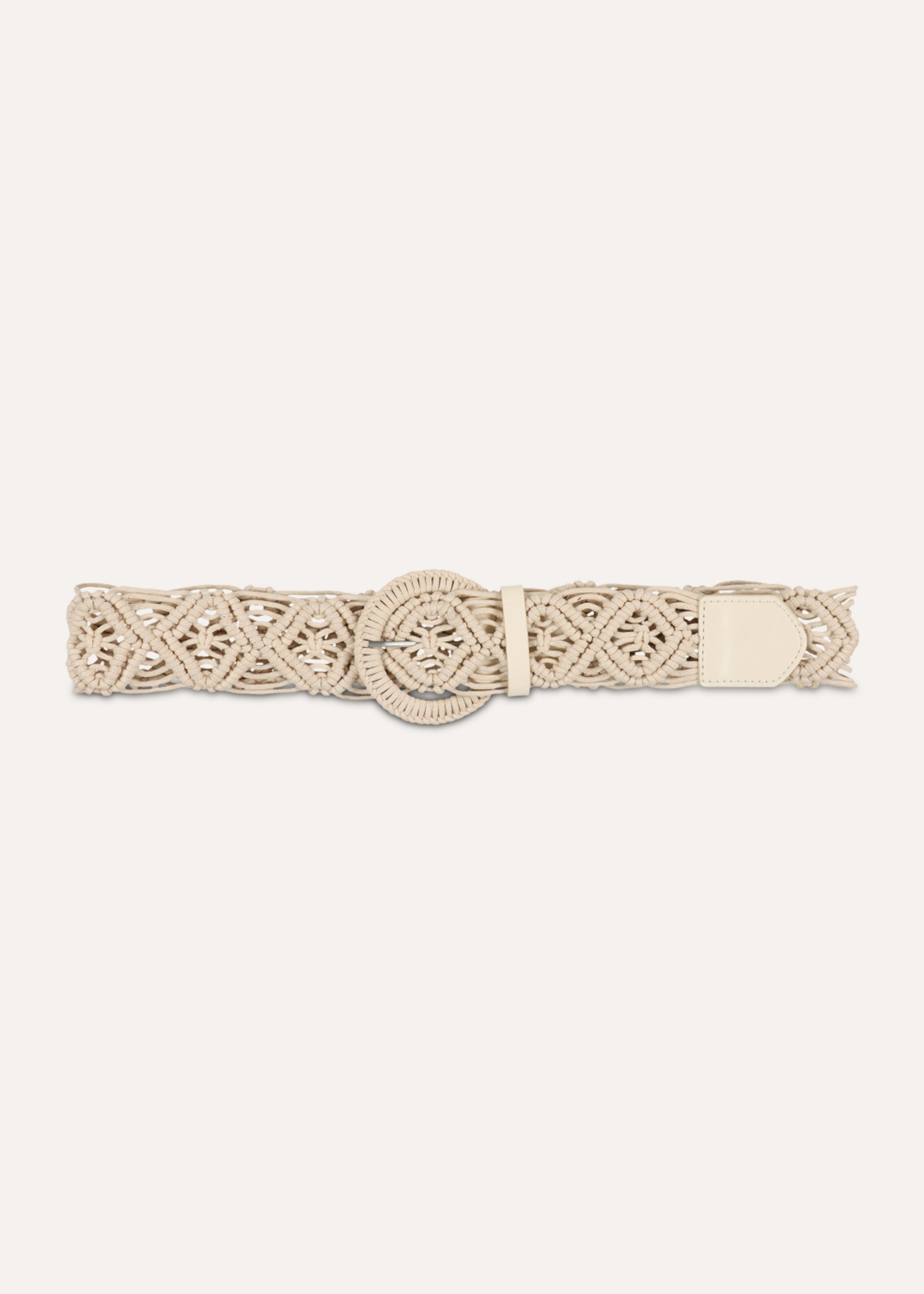 Off-white cotton belt