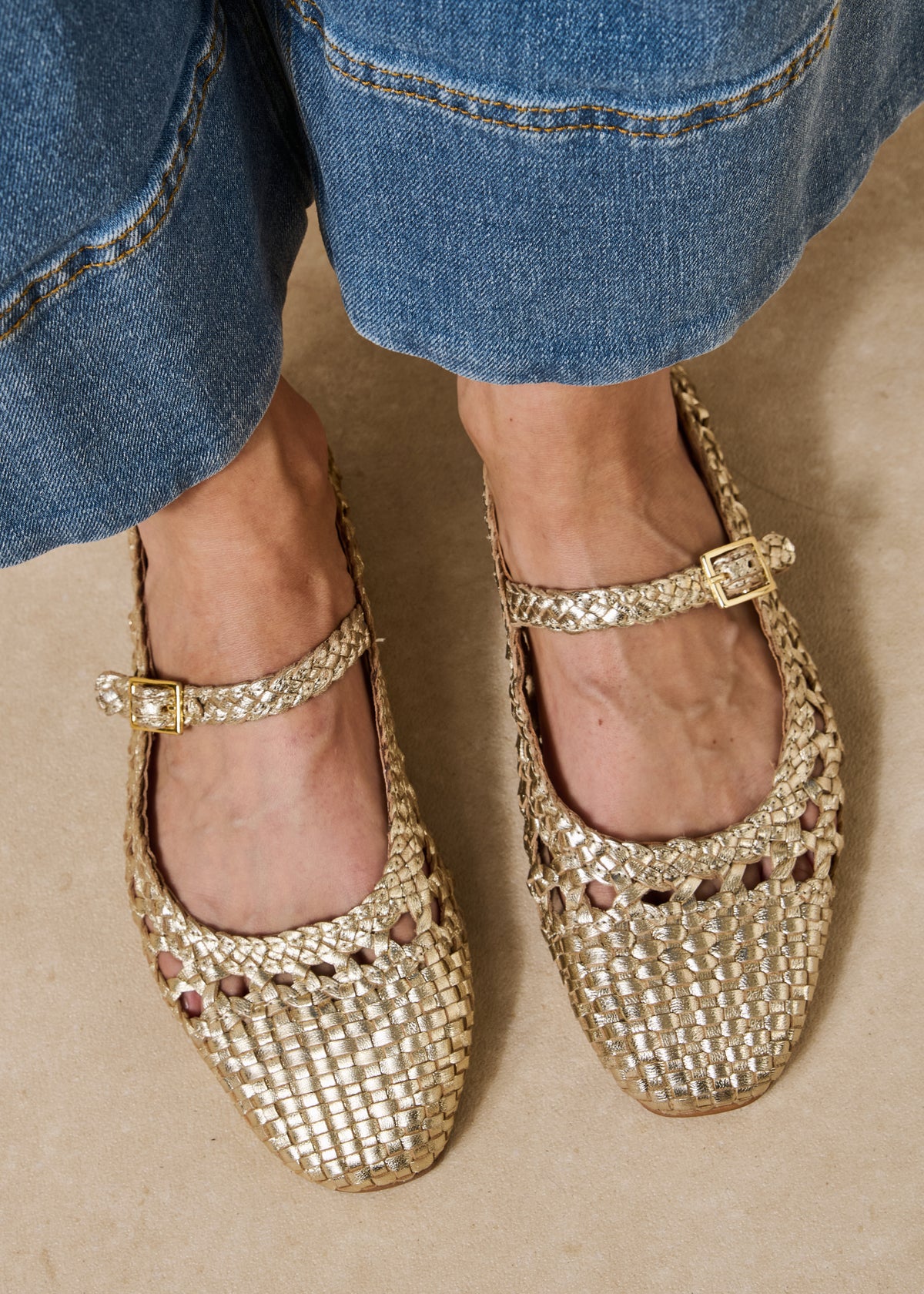 Gold ballet flats - Fatigue