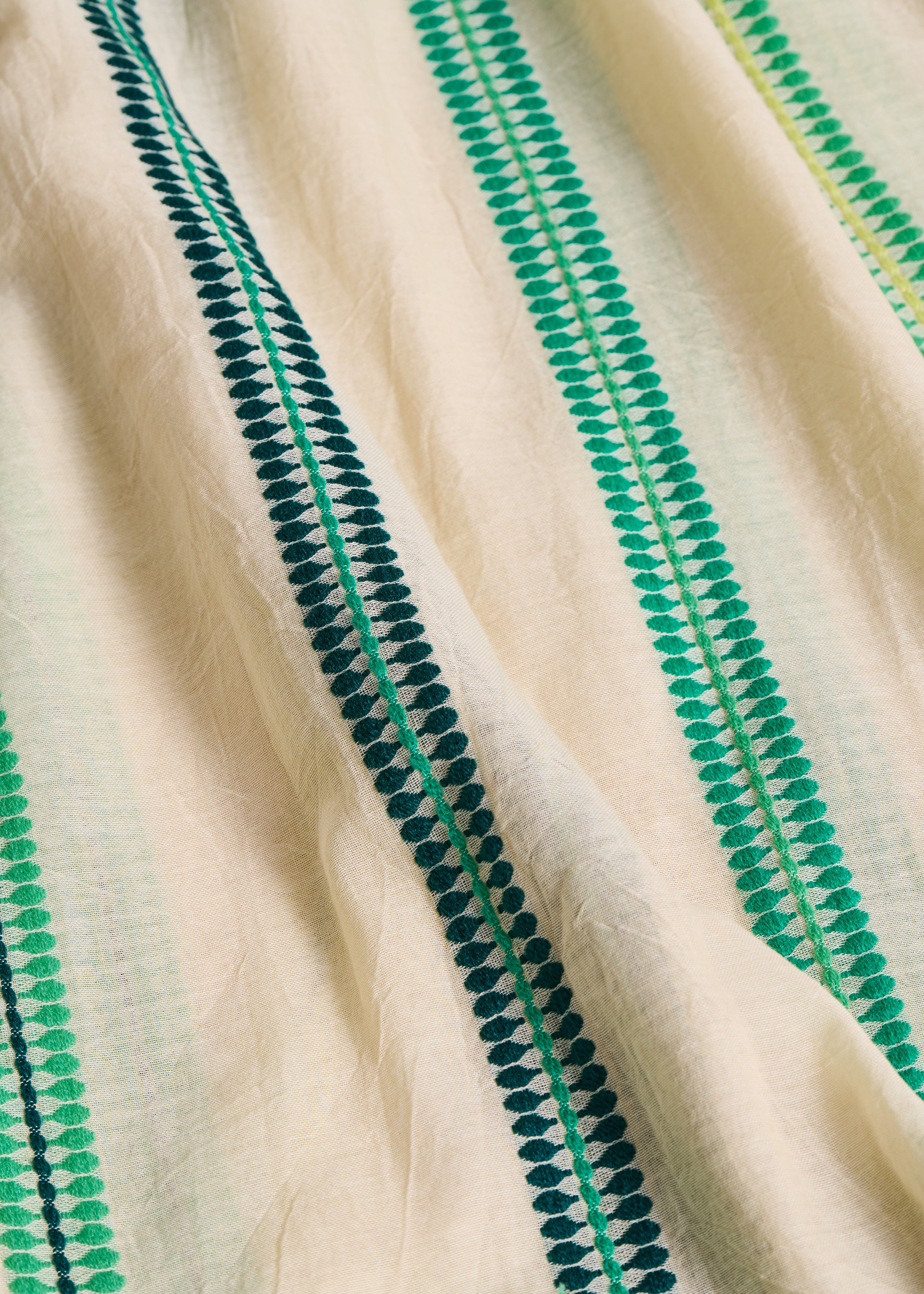 Foulard à rayures fantaisie vertes