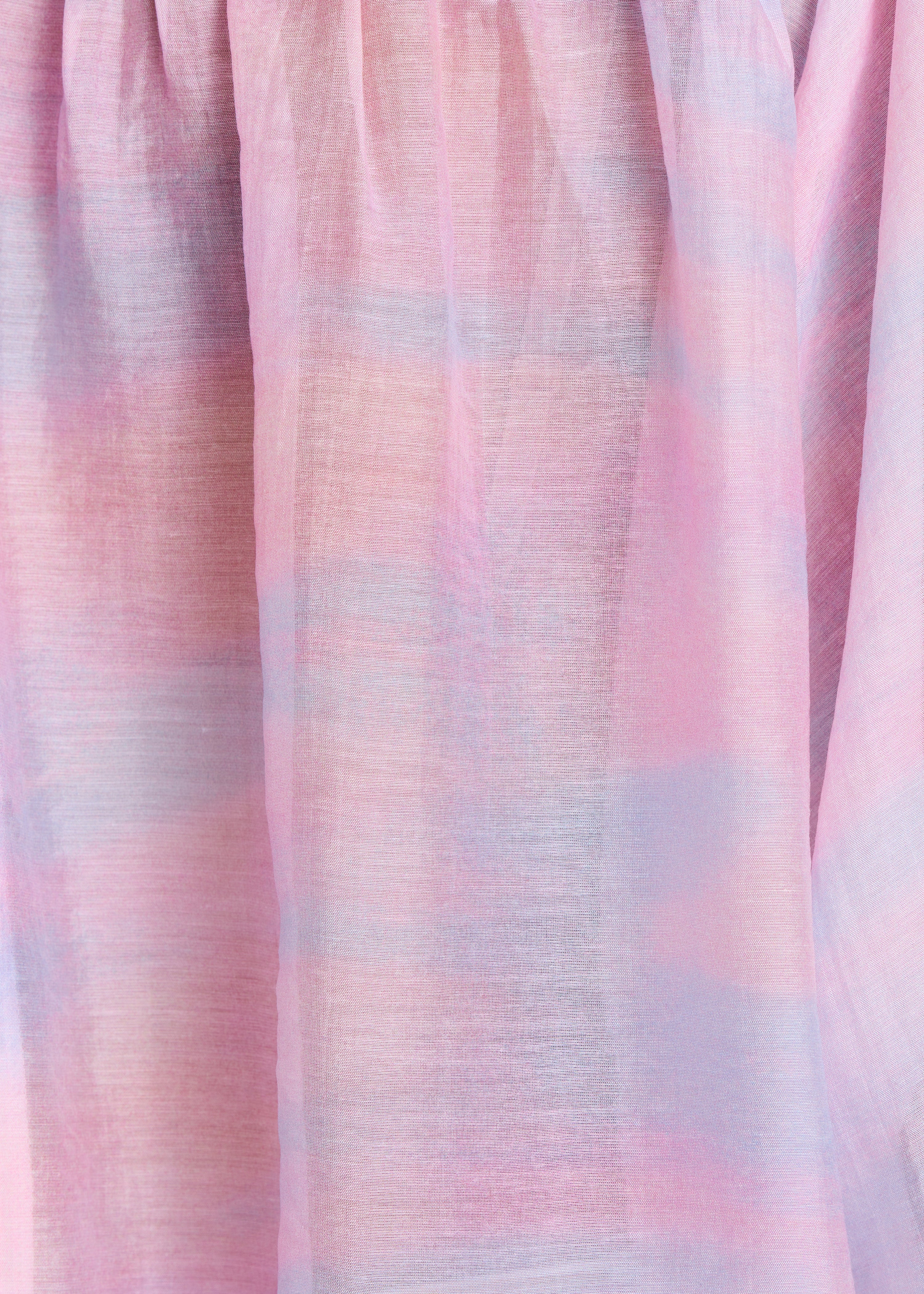 Loose pink shirt with tie & dye print
