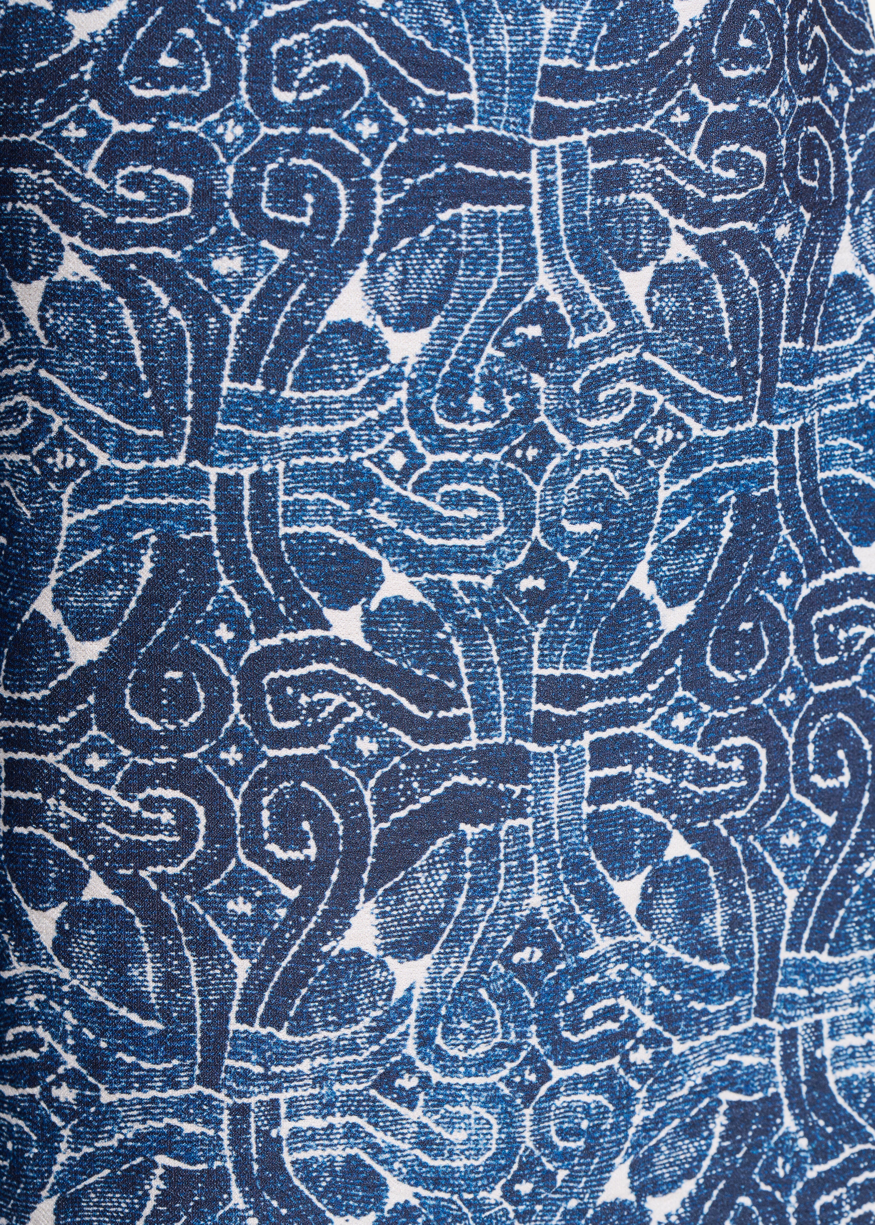 Blauer Kurzarm-Overall mit Print