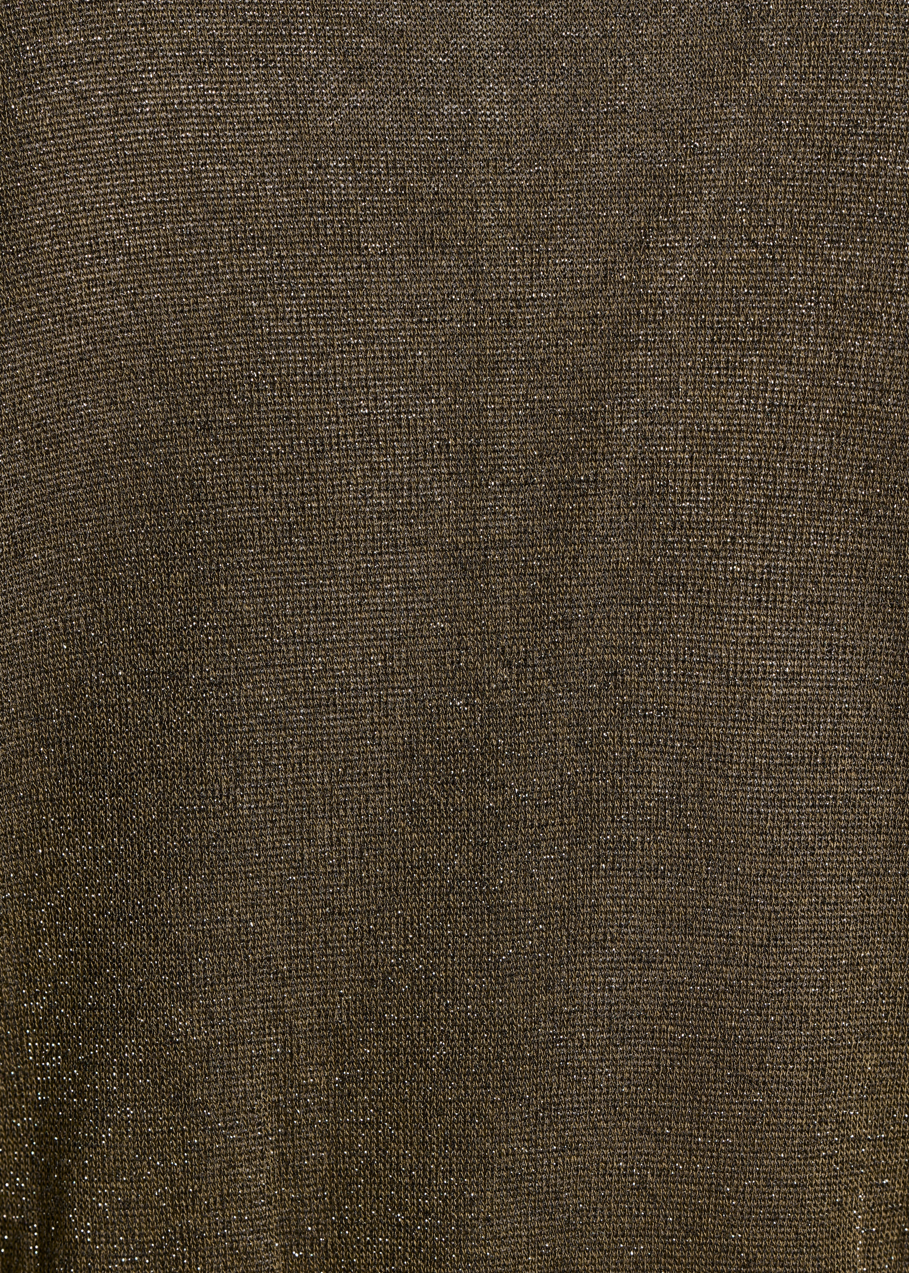 Fitted Cardigan in Fine Iridescent Khaki Knit