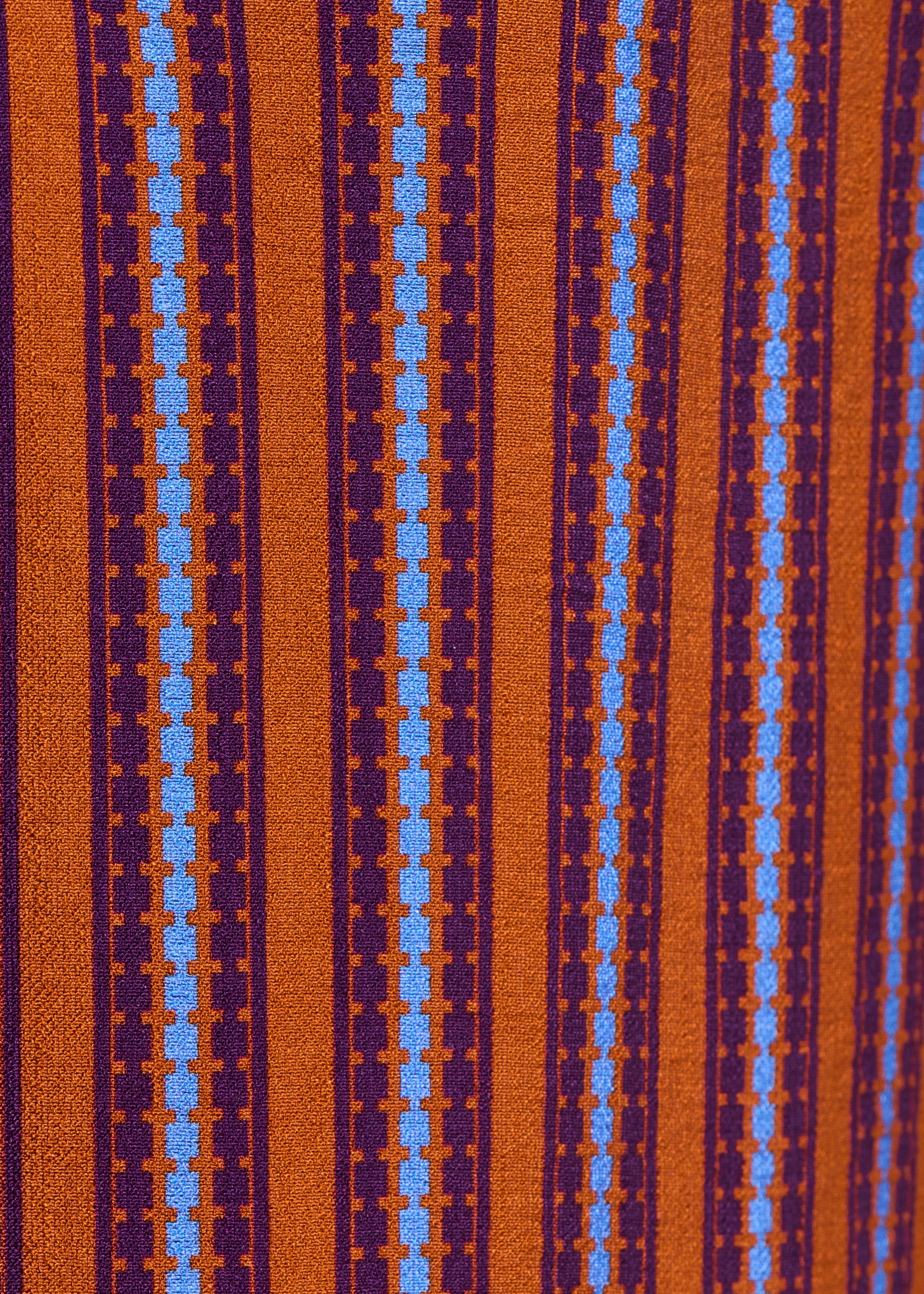 Pantalon large violet et orange rayé