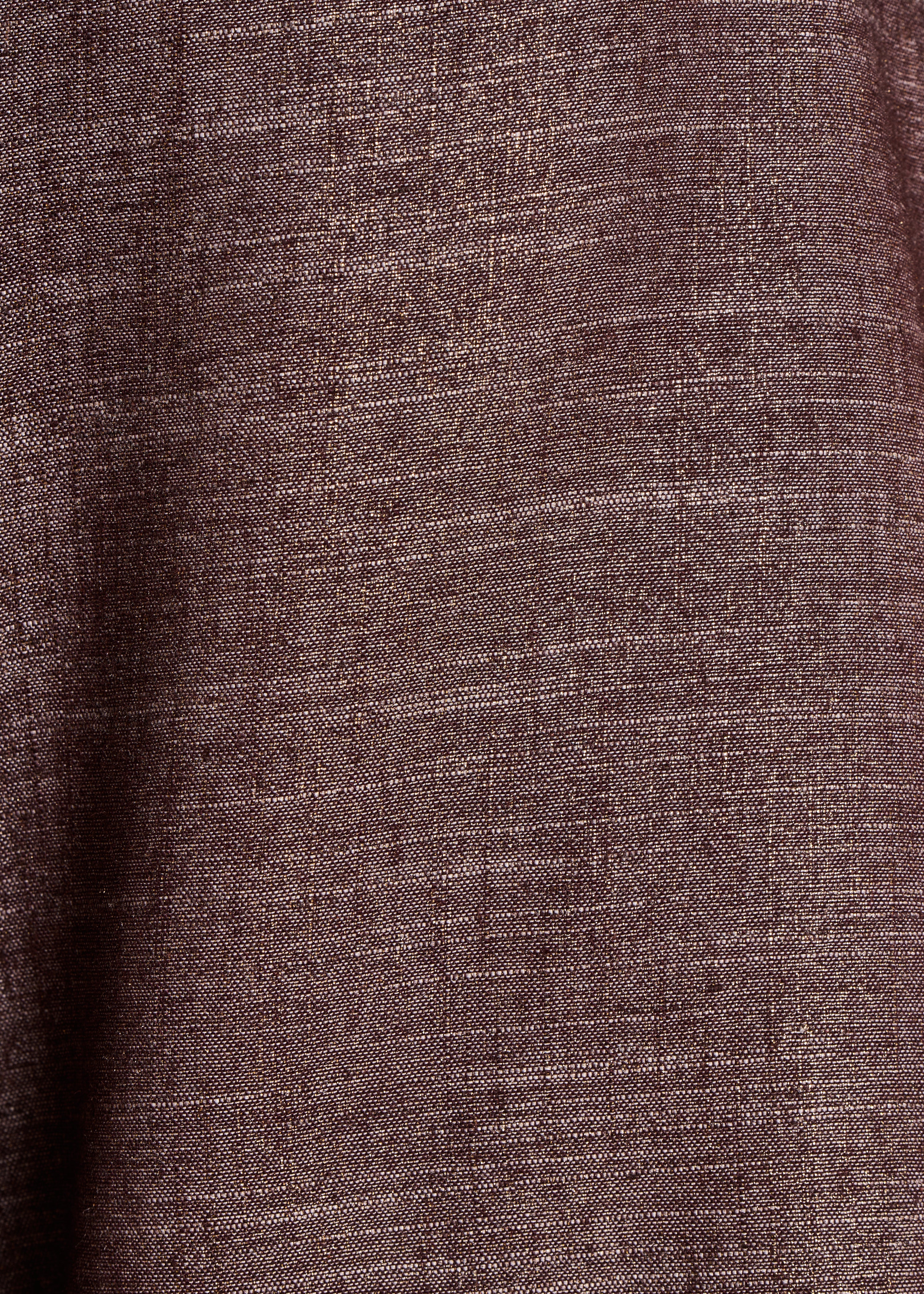 Pantalon large marron irisé avec ceinture à nouer