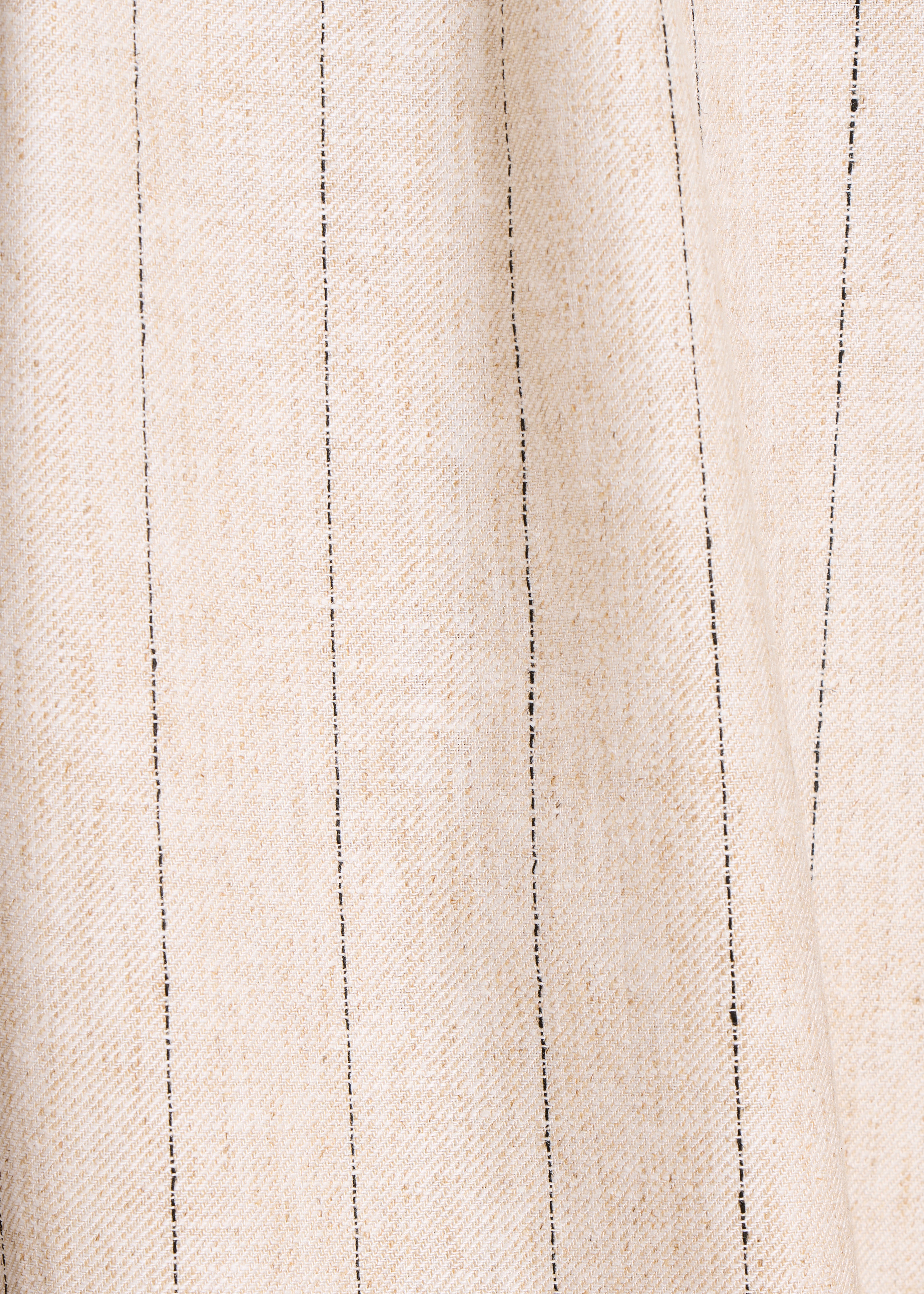Pantalon large beige à rayures