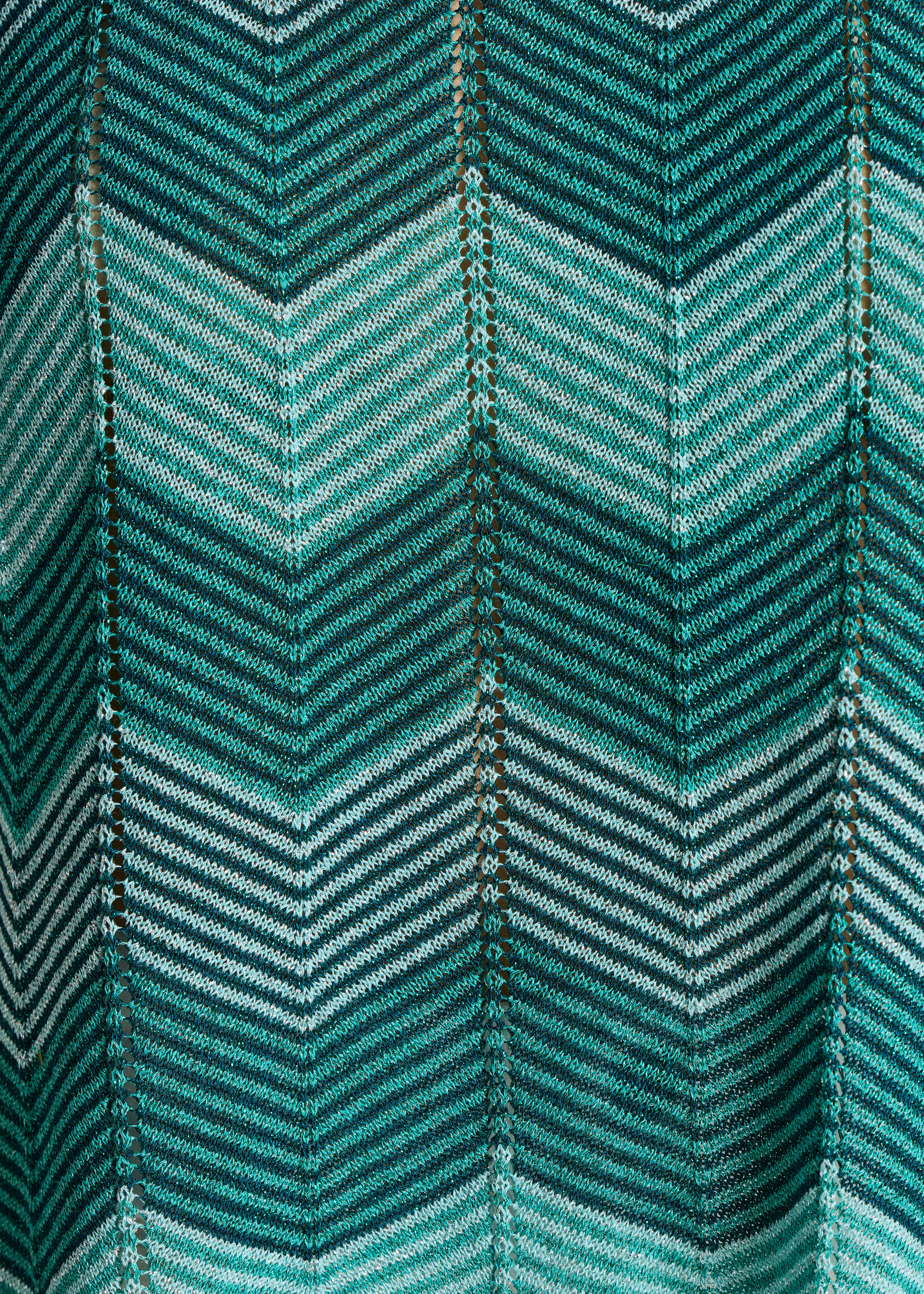 Short teal green sweater in shimmering knit