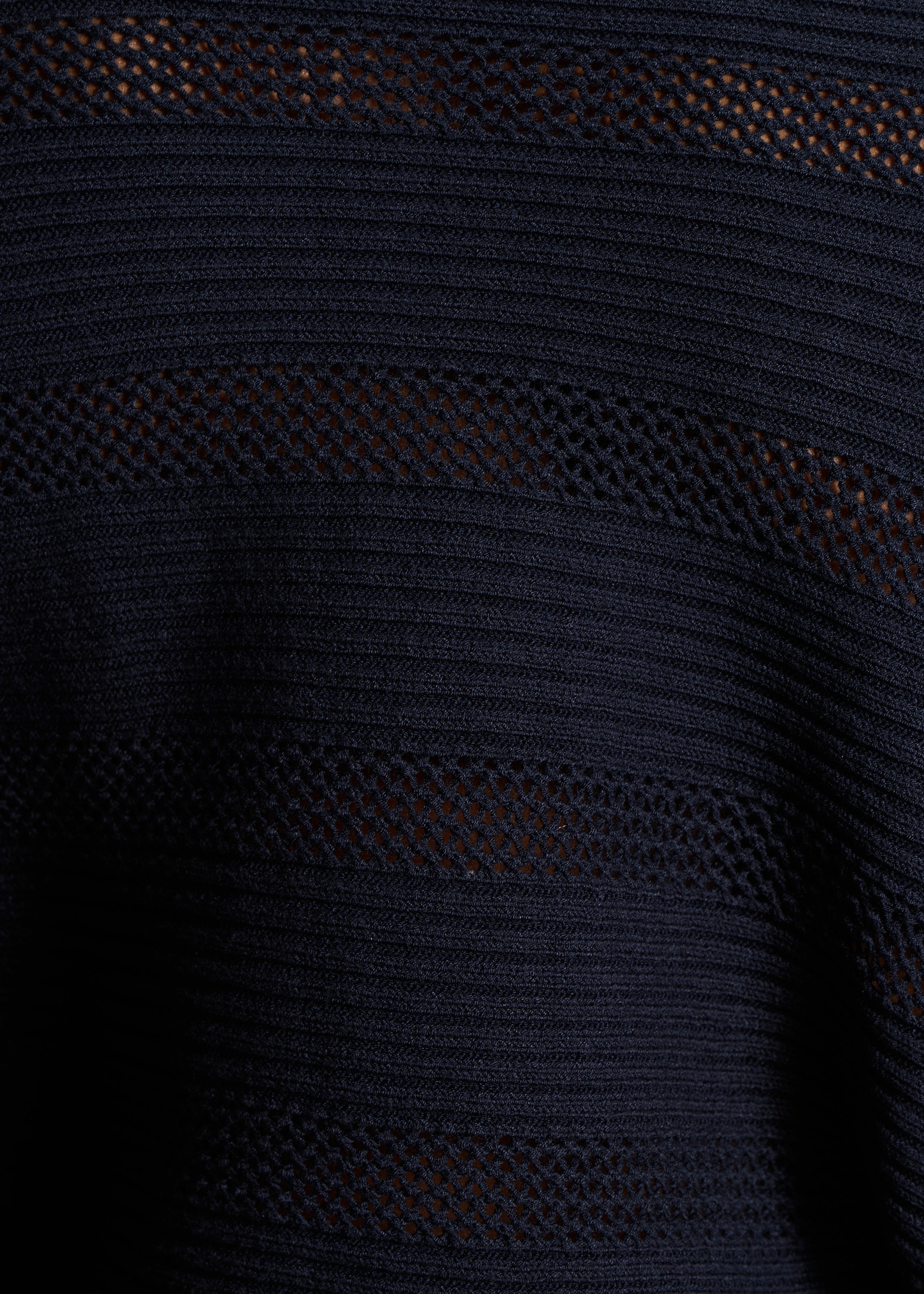 Dark blue long-sleeve cape sweater
