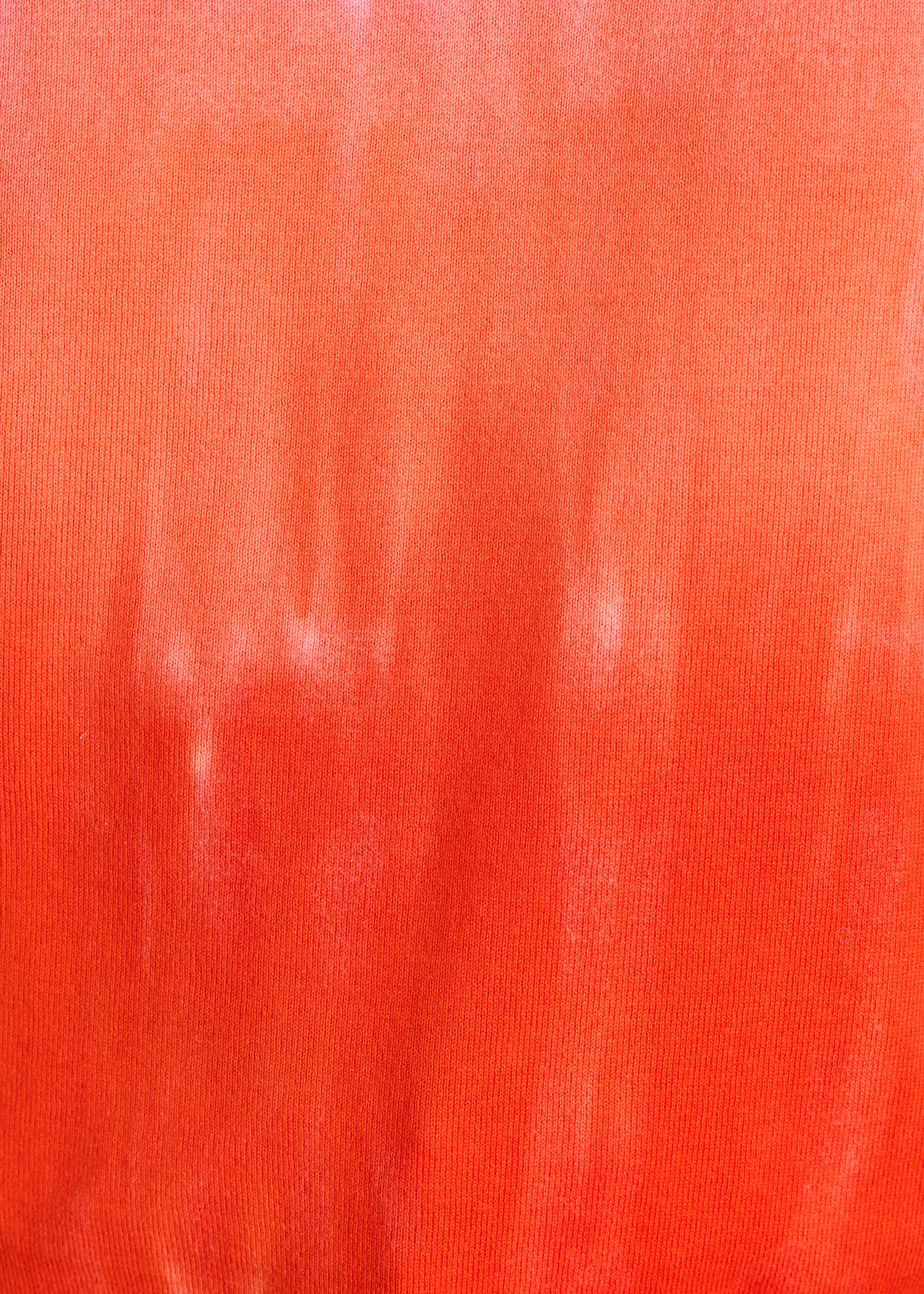Camisola de manga curta em algodão biológico tie & dye laranja