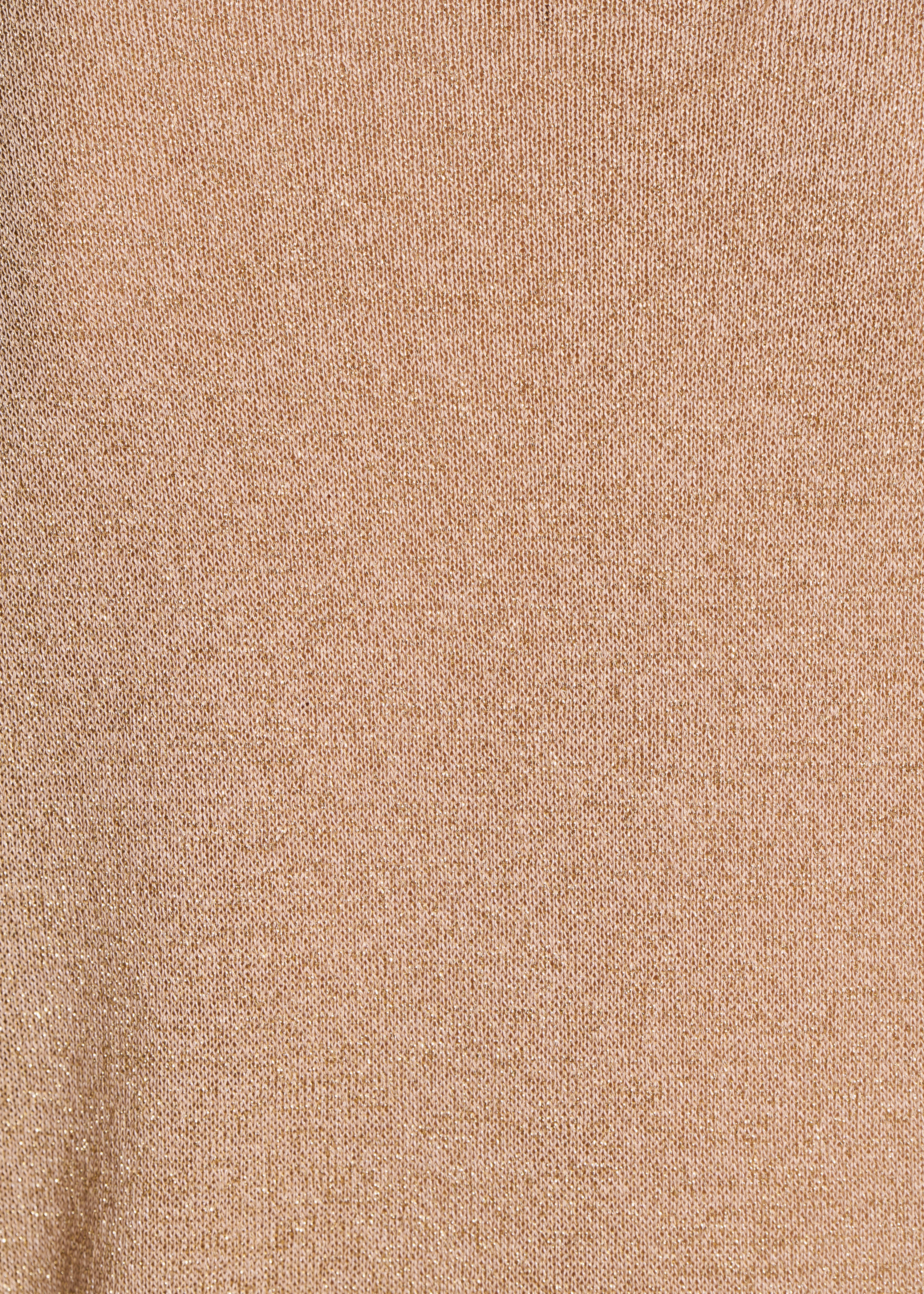 Feinstrickpullover in Goldbronze mit kurzen Ärmeln
